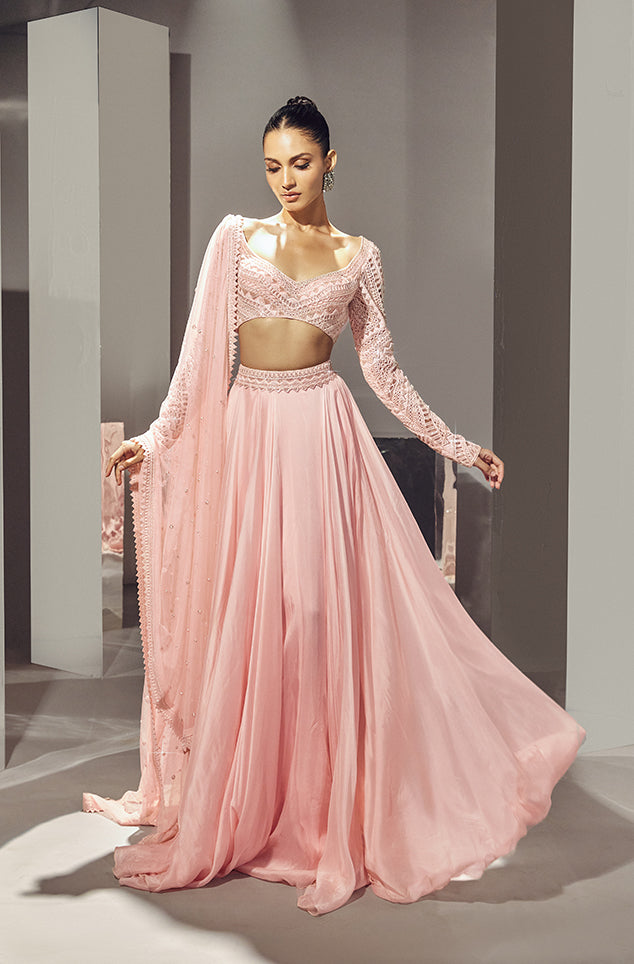 Samara Rose Pink Lehenga Set