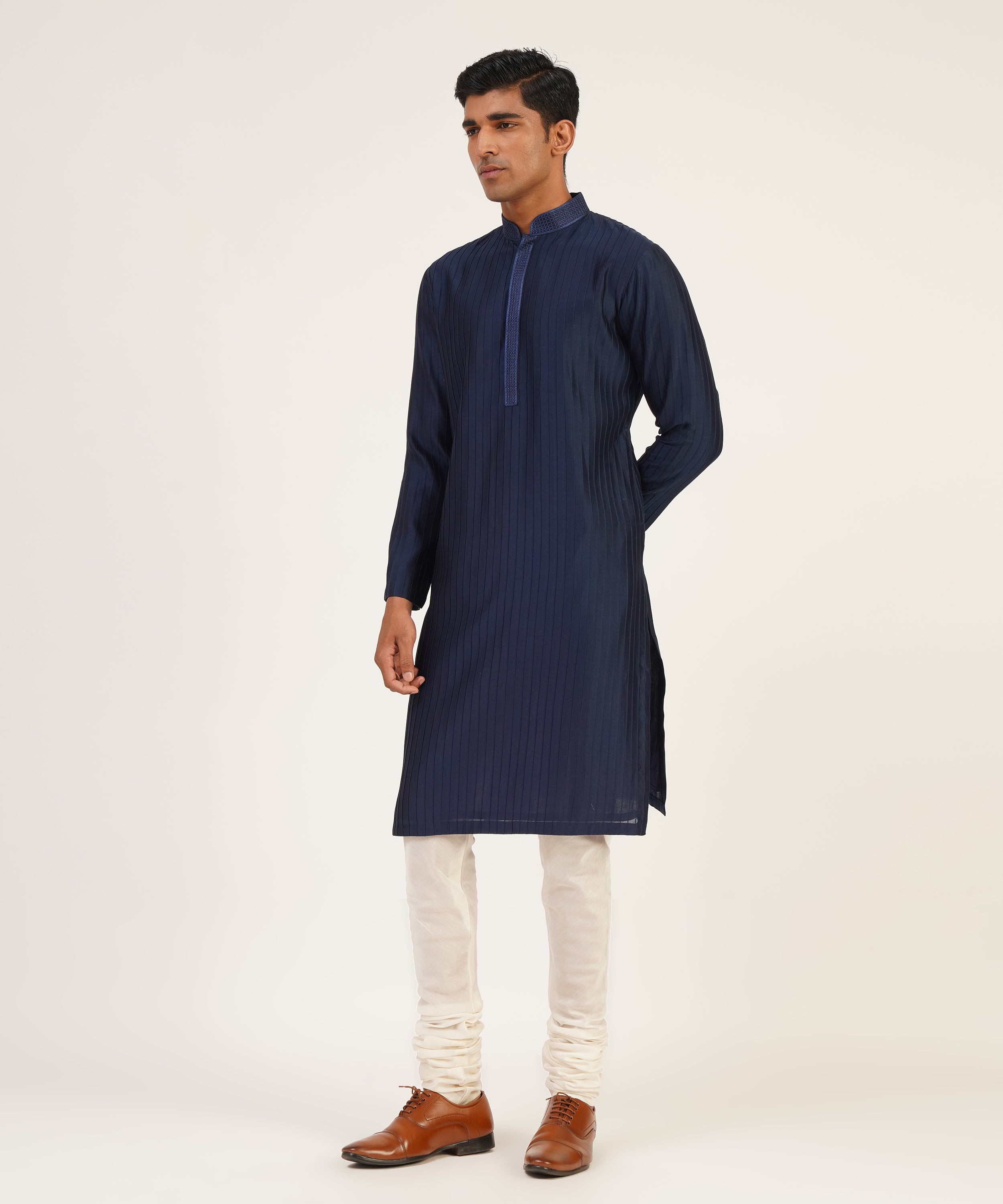 Concealed Placket Drape Kurta