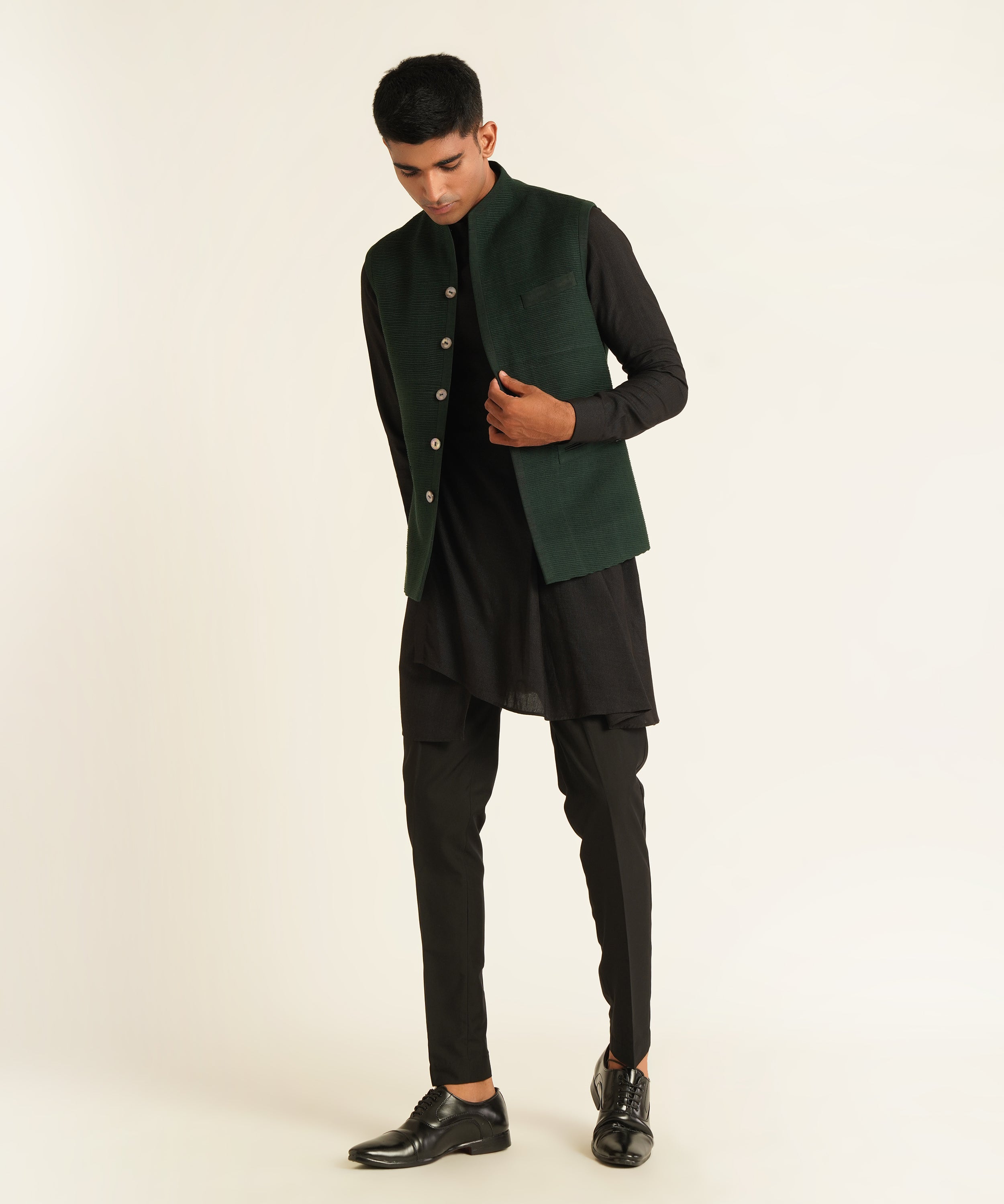 Pintucked Jawahar Jacket
