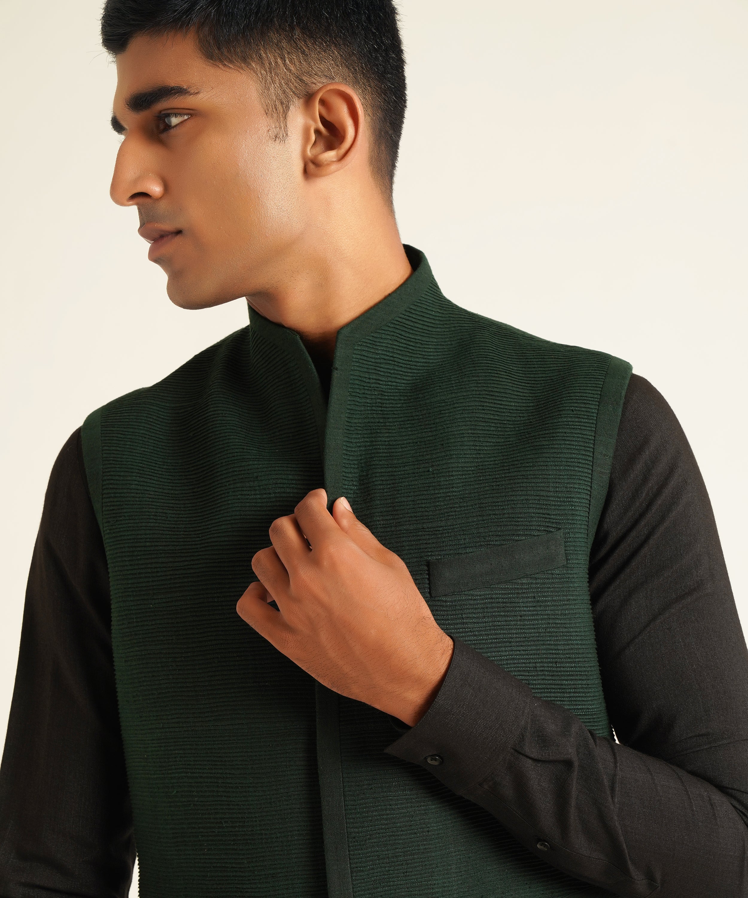 Pintucked Jawahar Jacket