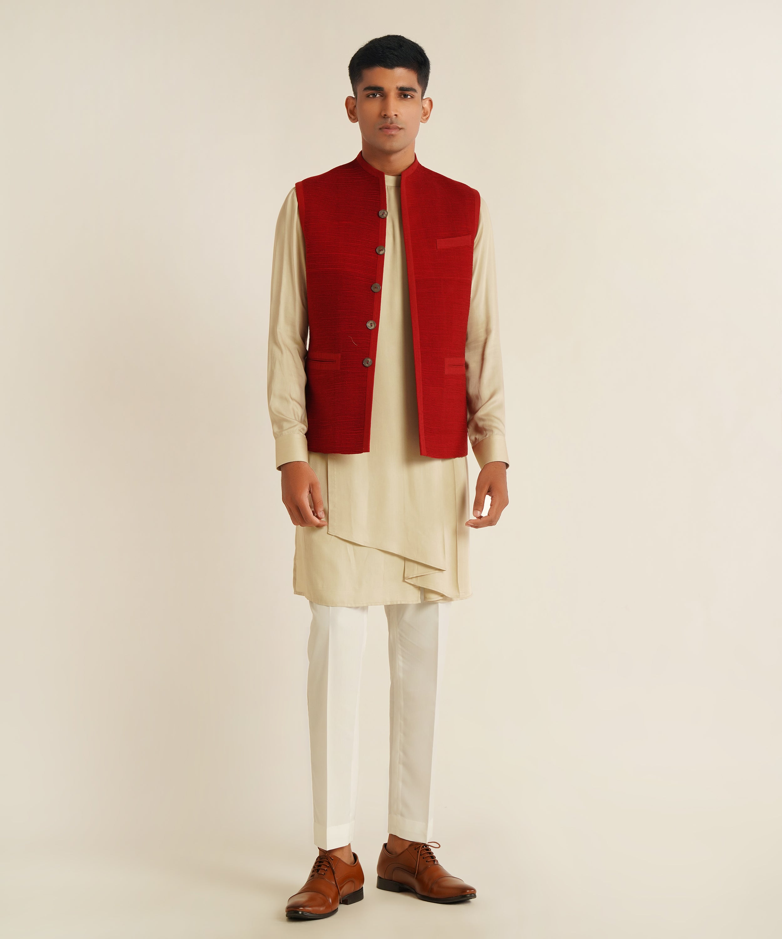 Pintucked Jawahar Jacket
