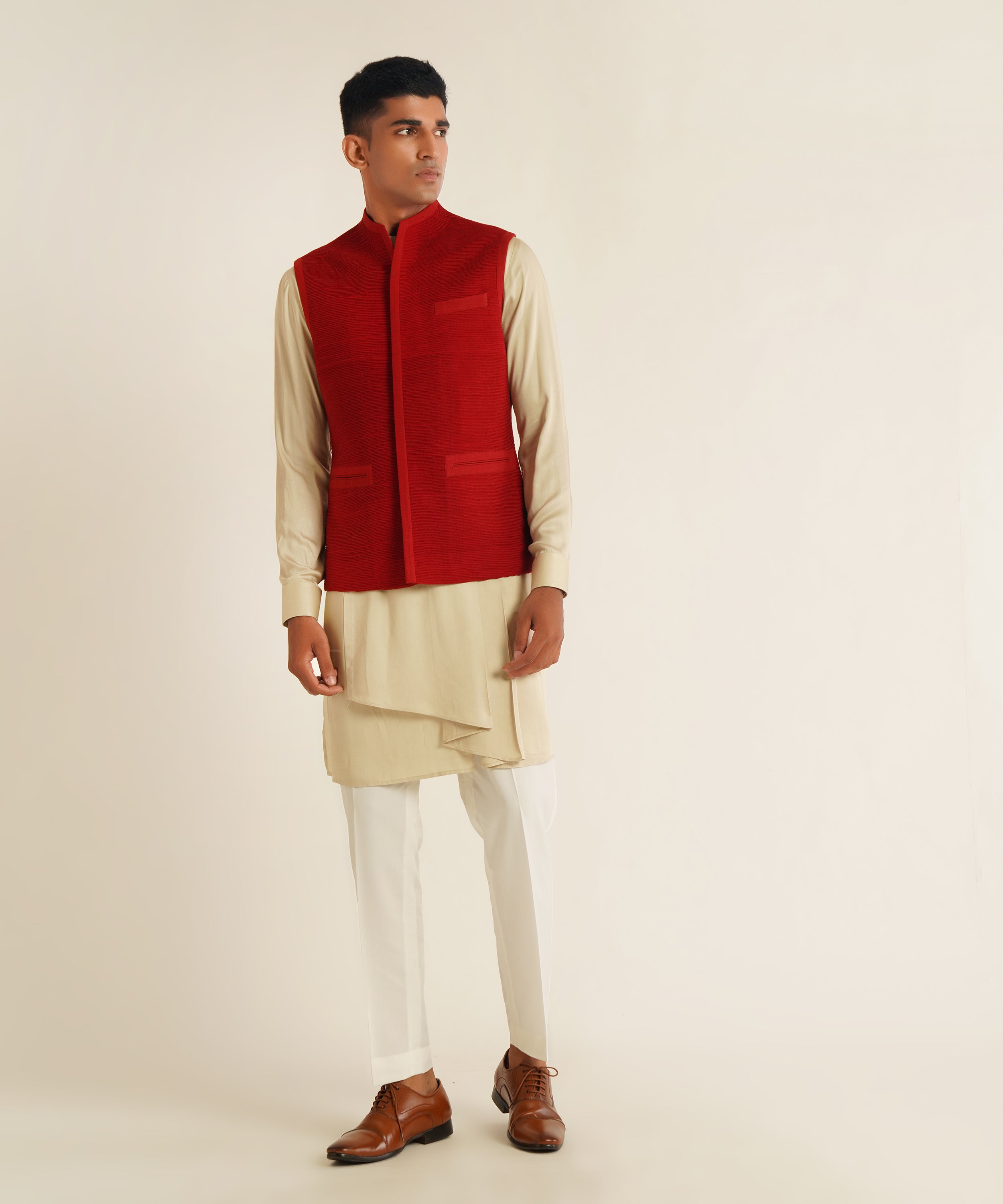 Pintucked Jawahar Jacket