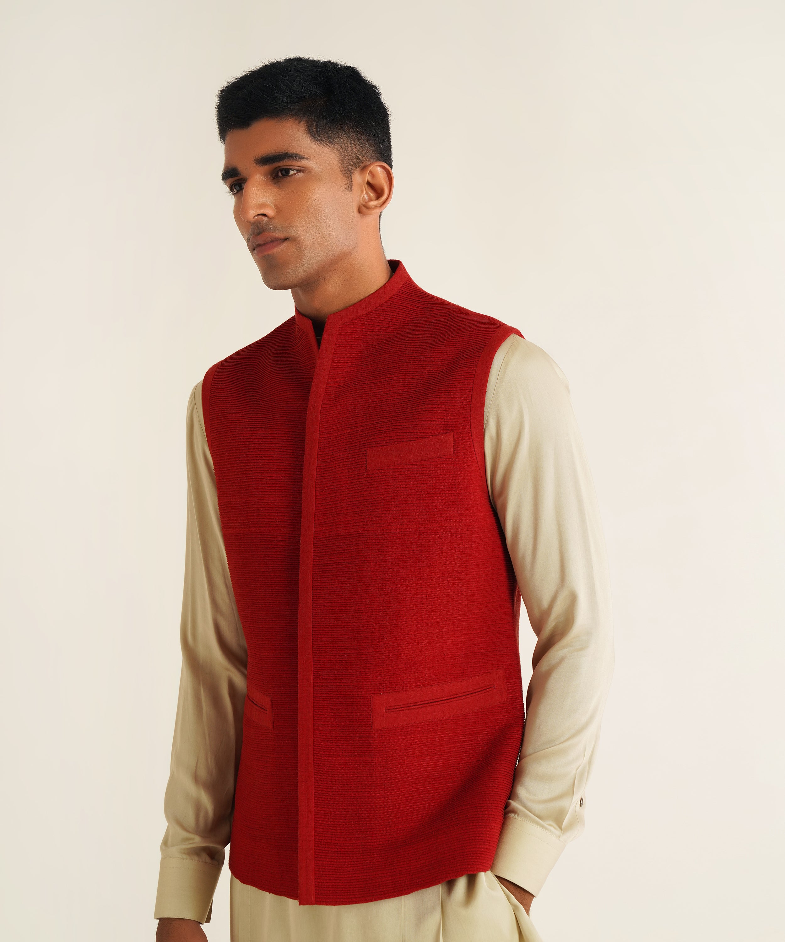 Pintucked Jawahar Jacket