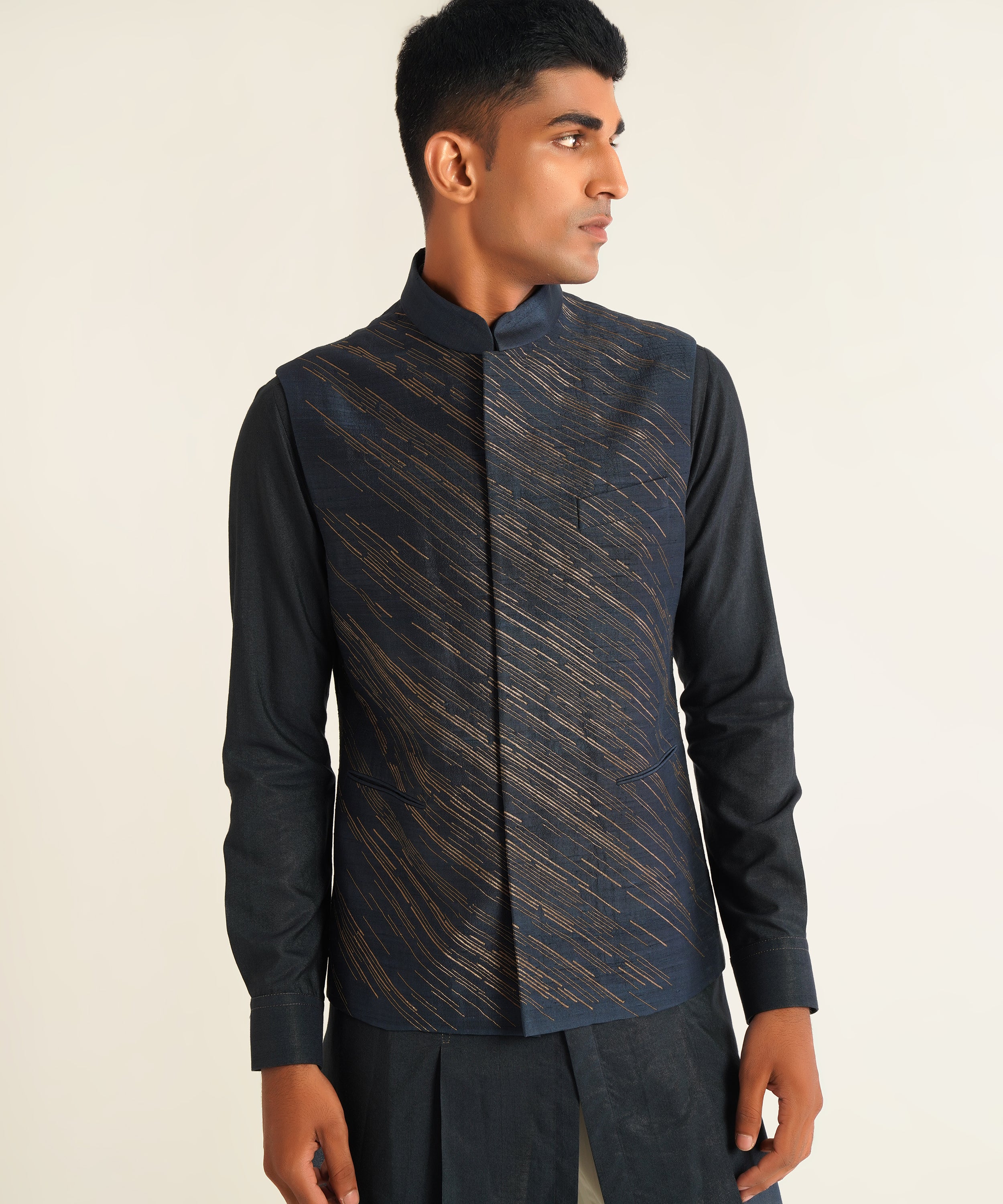 Silk Embroidered Jawahar Jacket