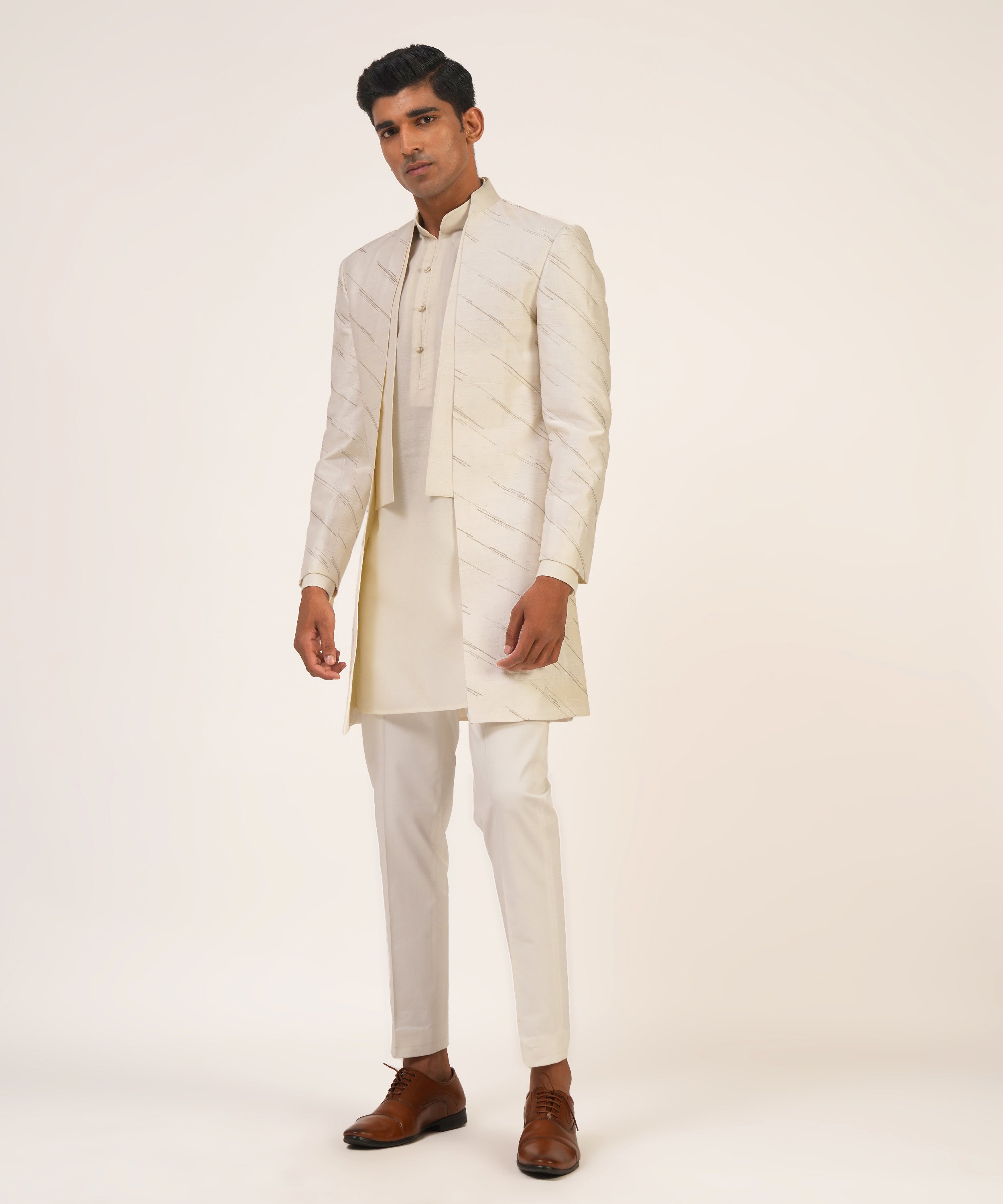 Front Open Sherwani Set