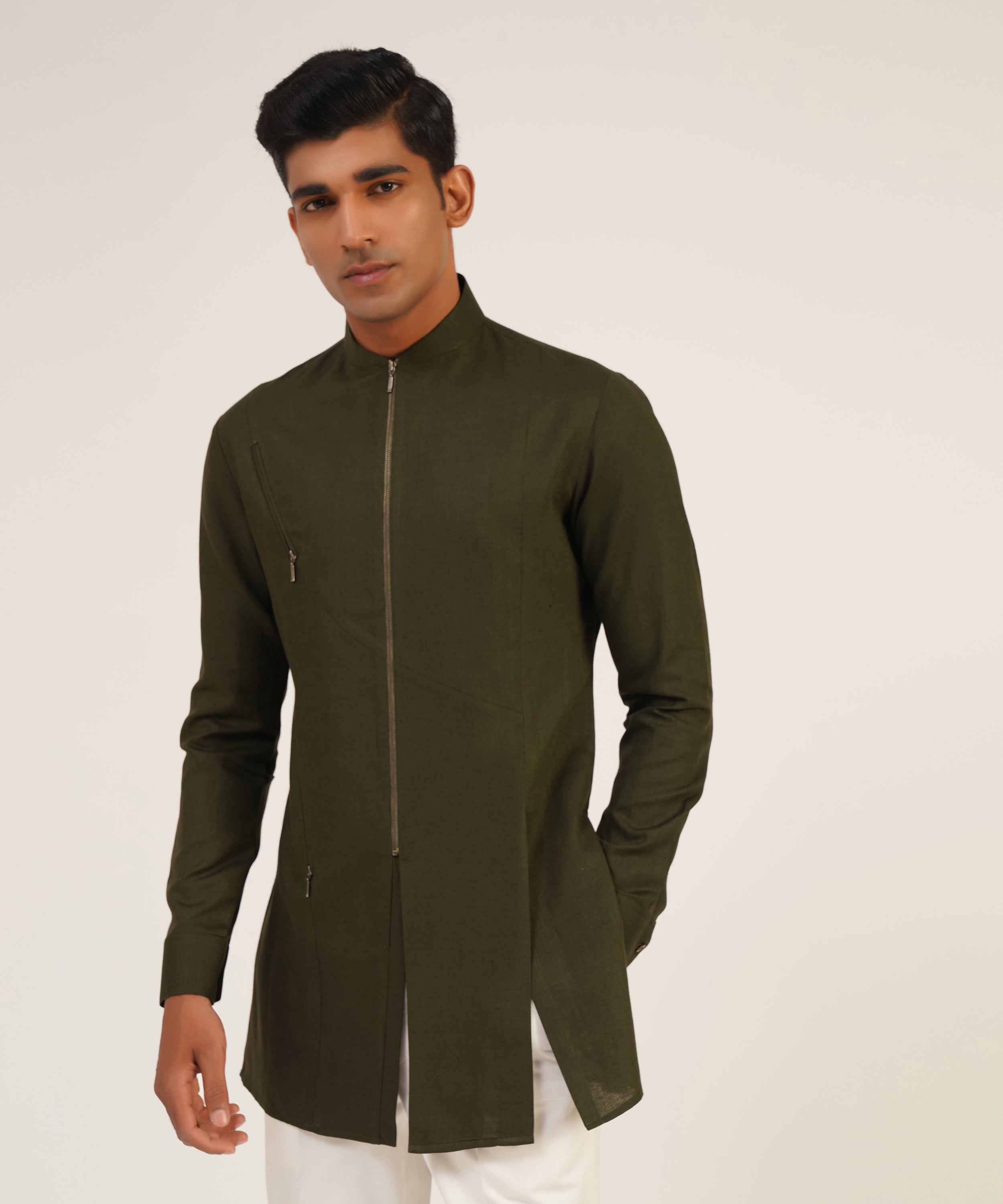 Zipper Short Kurta