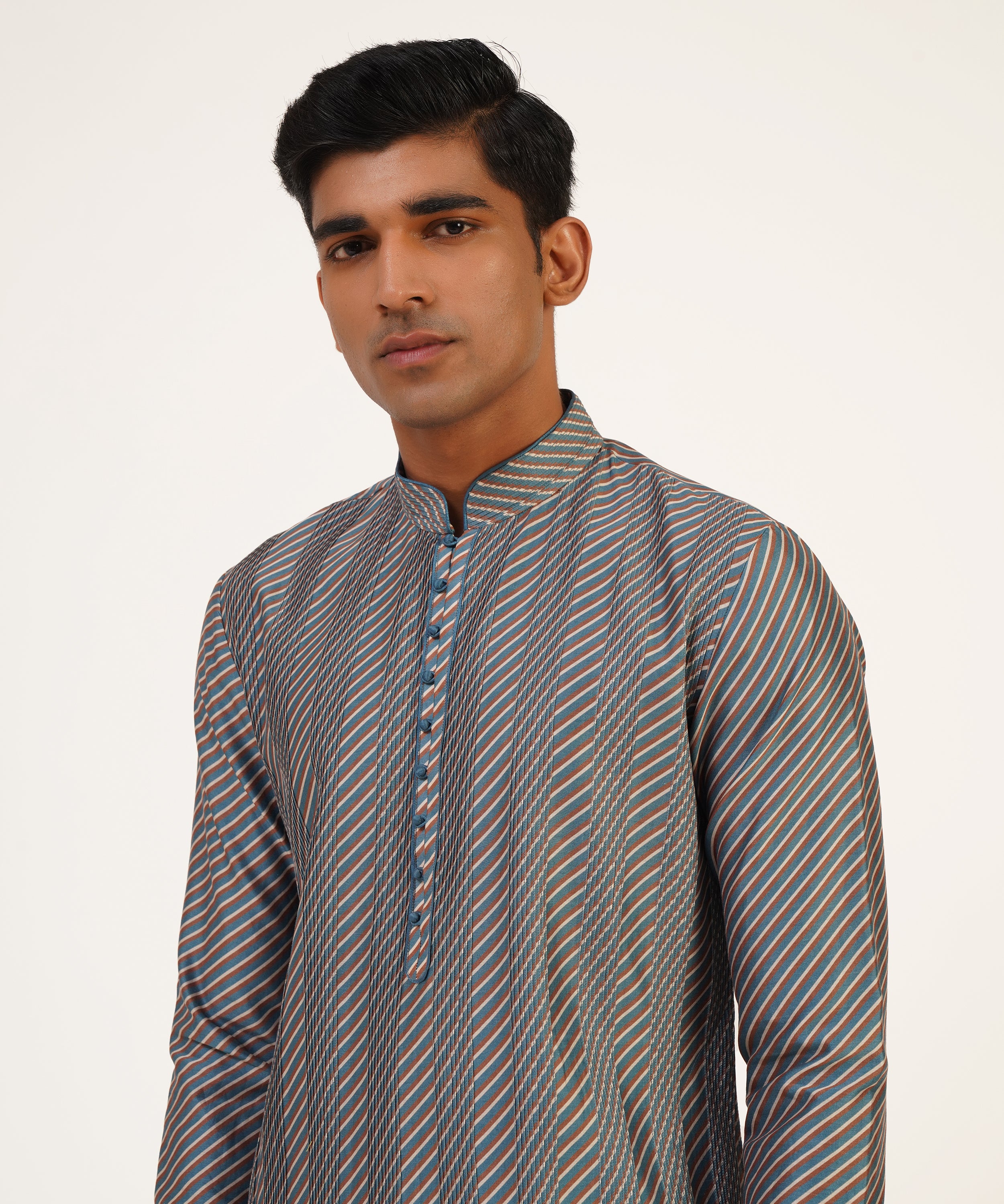 Pintucks Printed Kurta Set