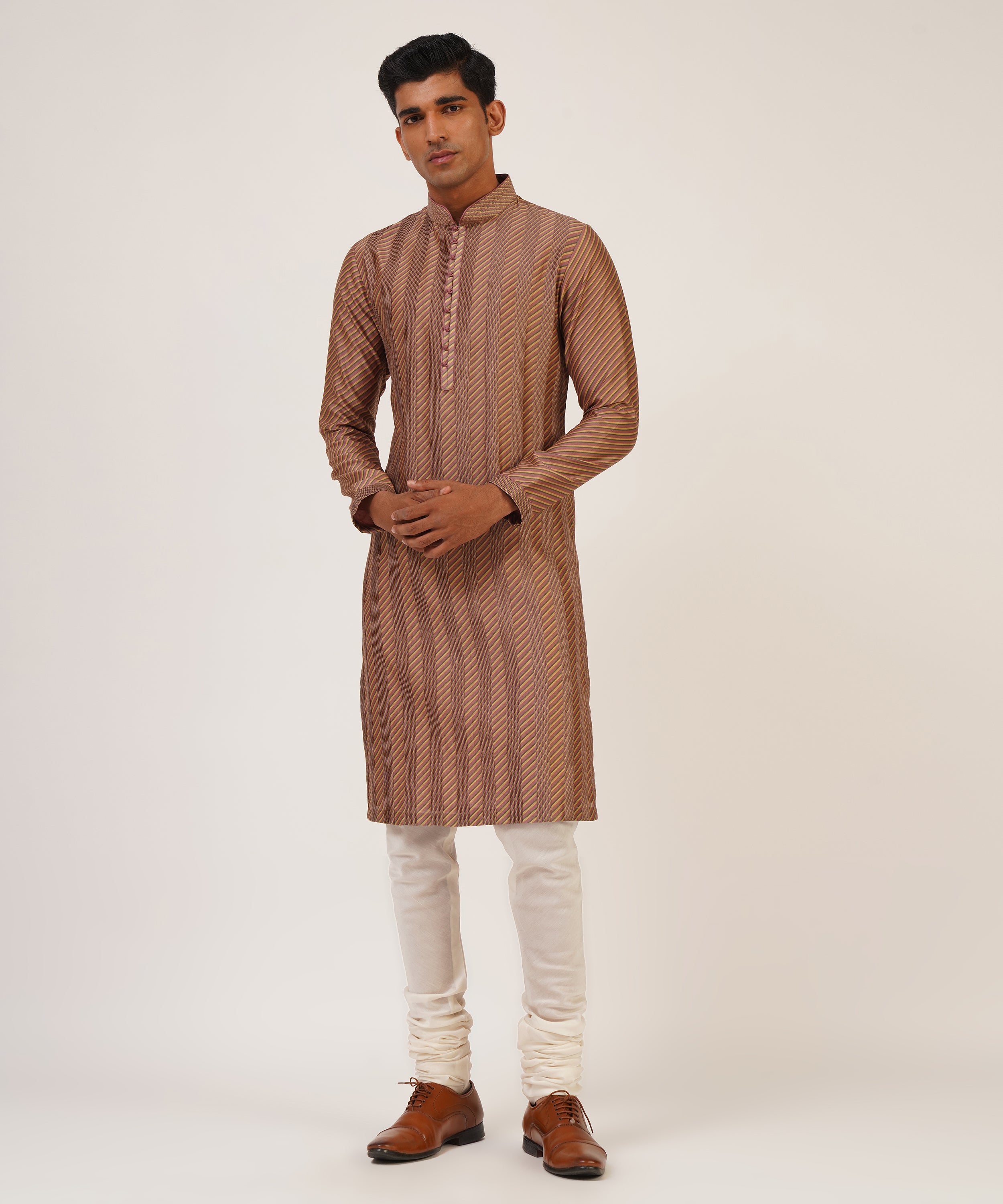 Pintucks Printed Kurta Set