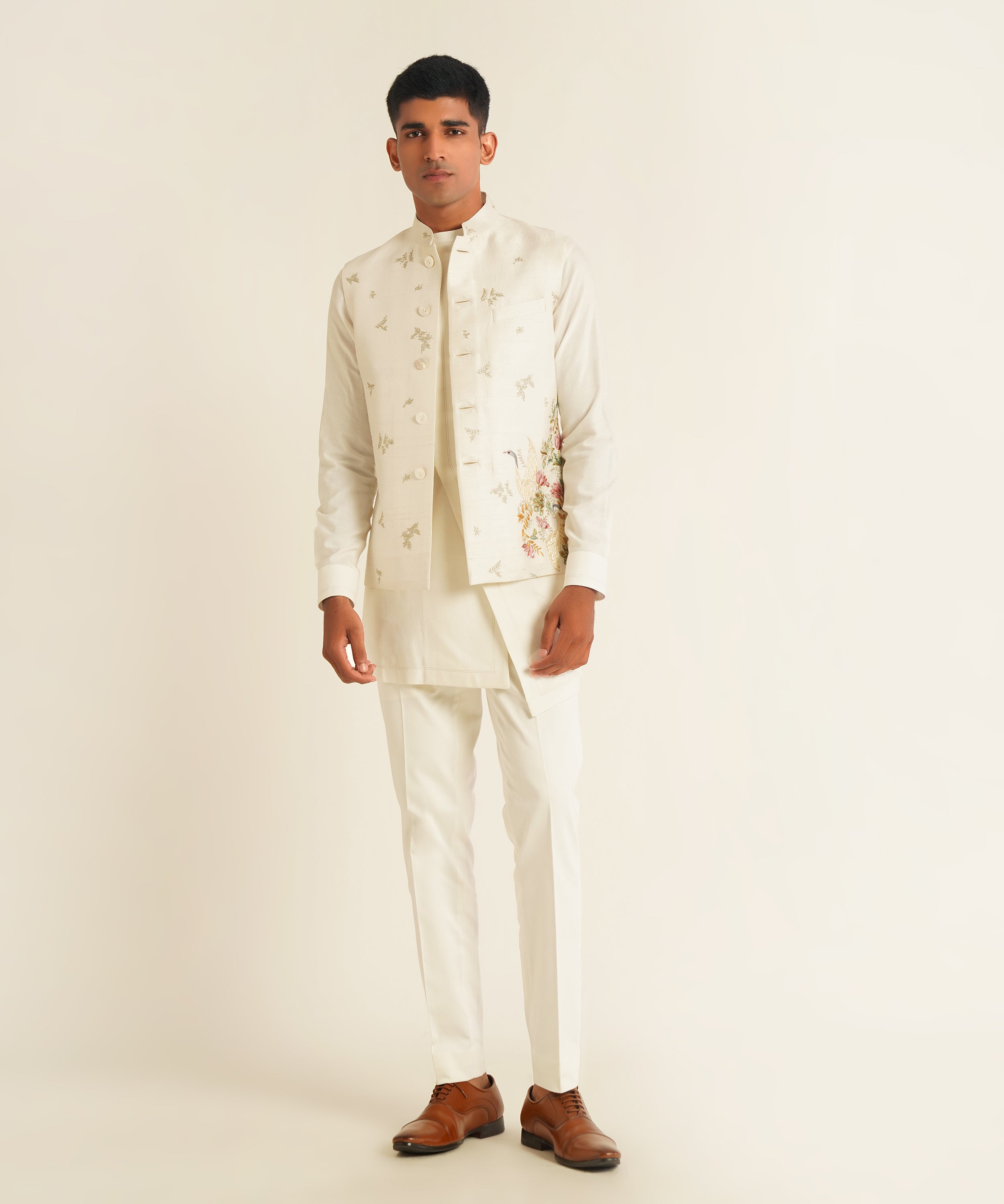 Thread and Zari Embroidered Jawahar Jacket
