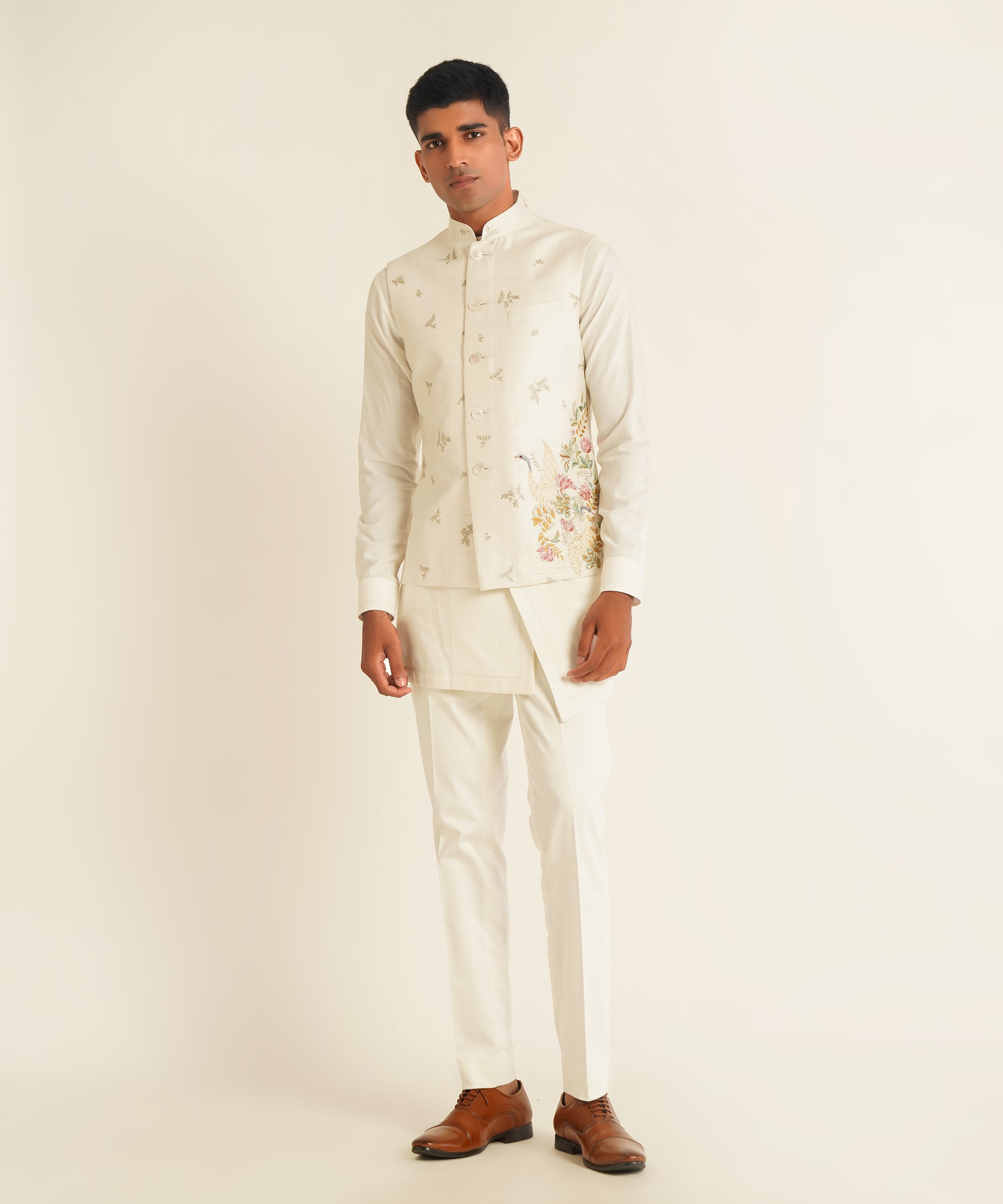 Thread and Zari Embroidered Jawahar Jacket