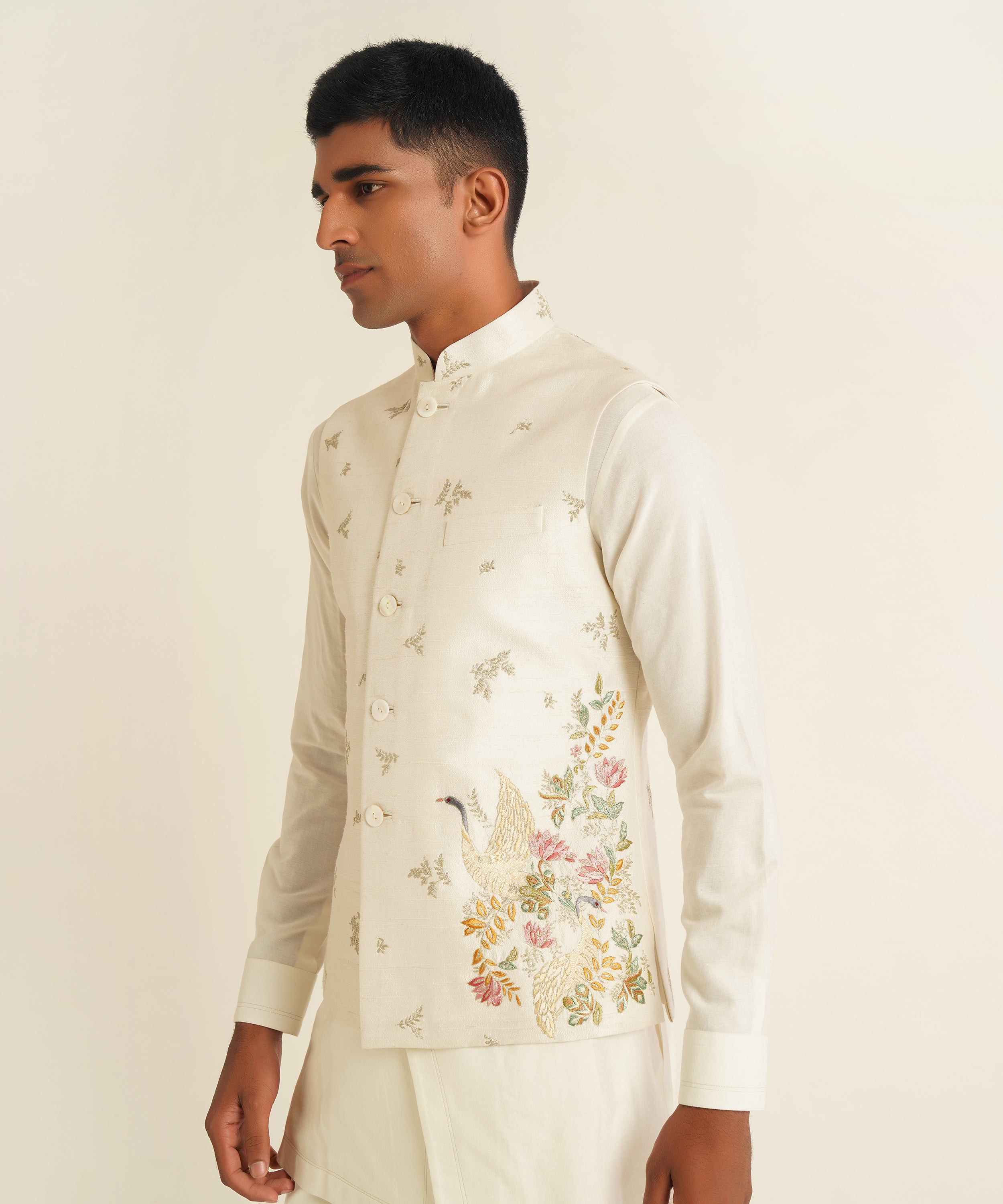Thread and Zari Embroidered Jawahar Jacket