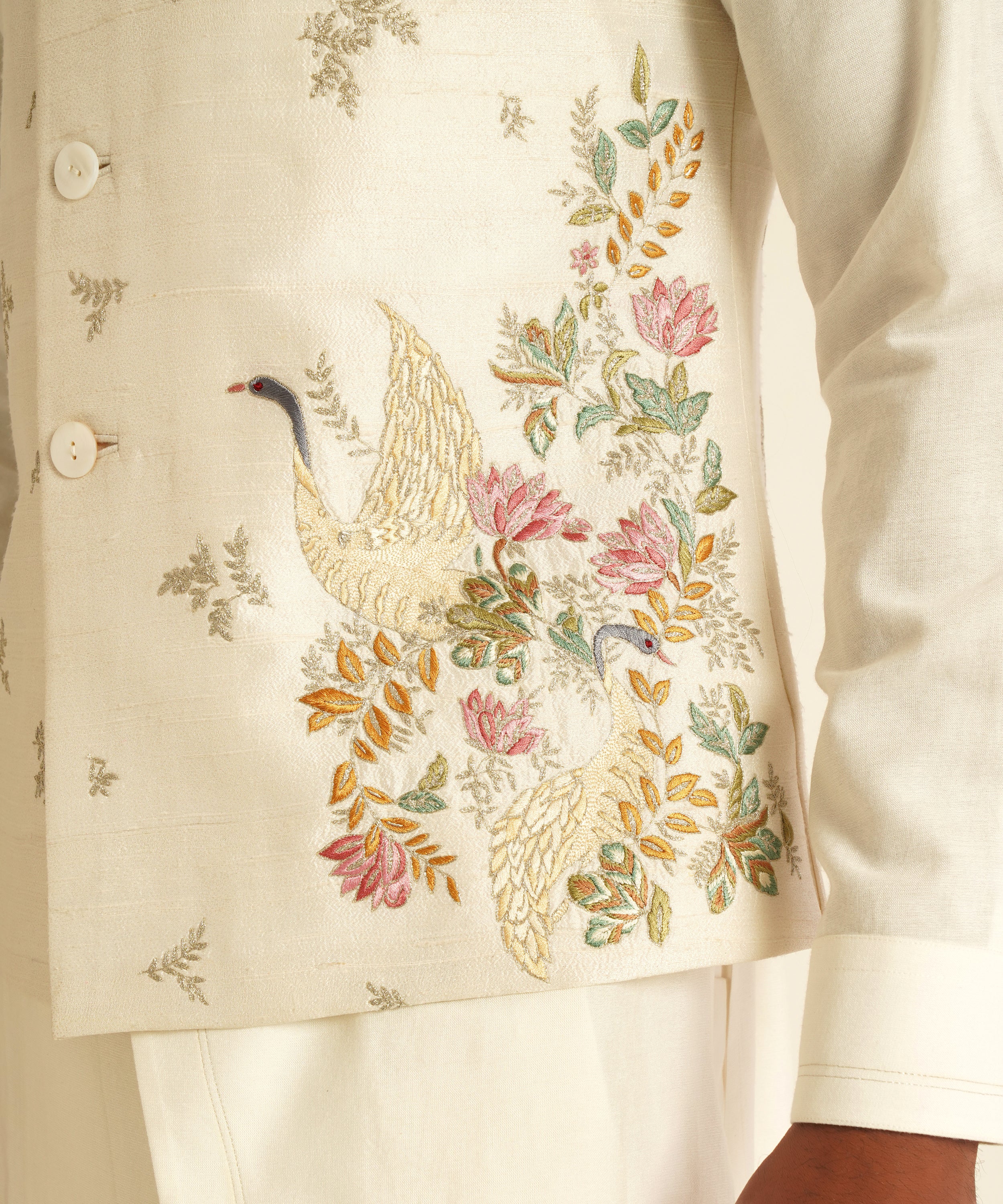 Thread and Zari Embroidered Jawahar Jacket