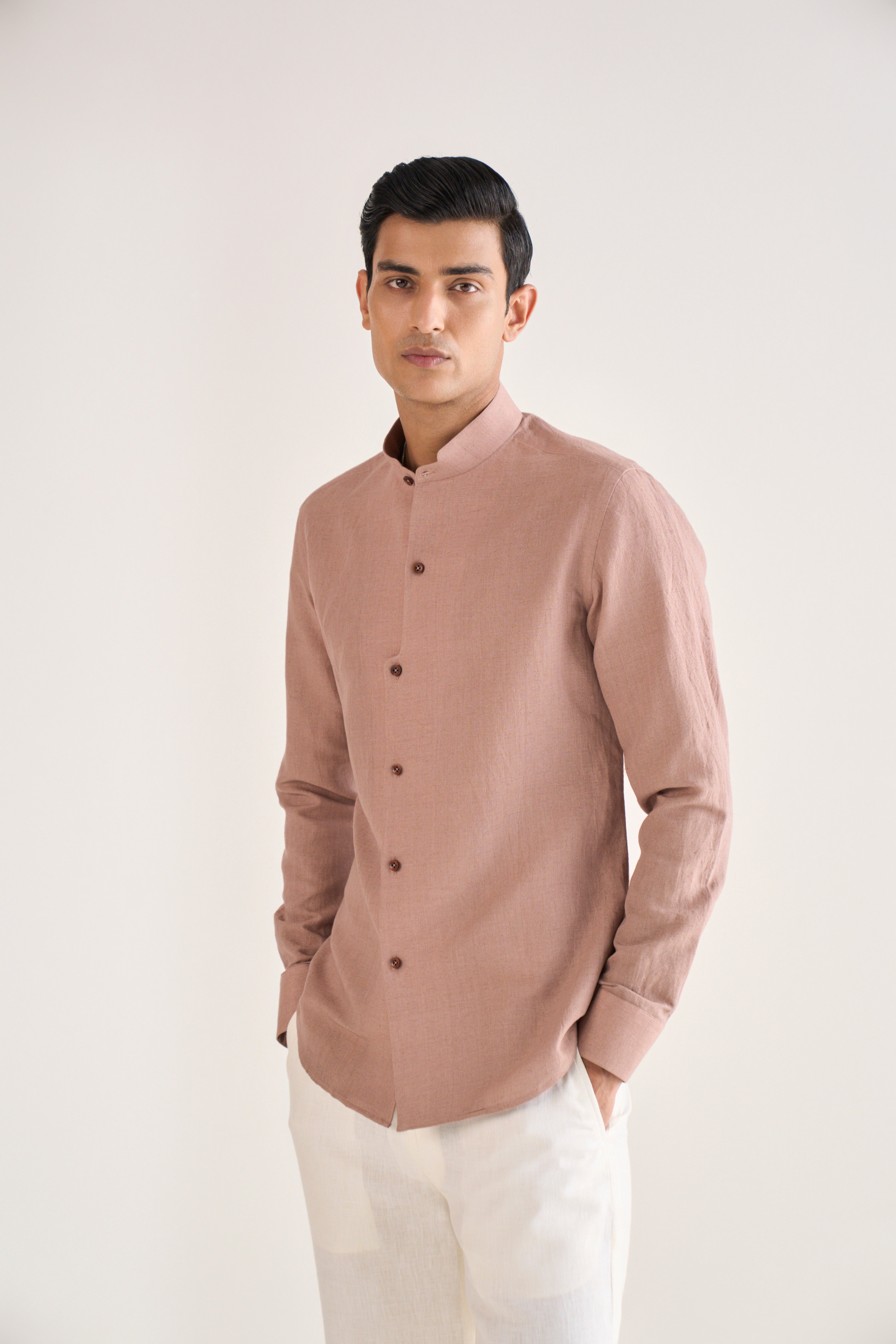 Curverd Placket Shirt