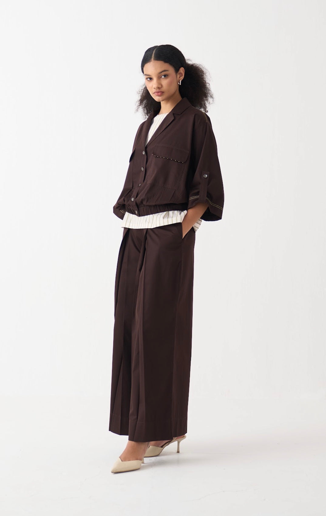 Short Elasticated Jacket Co-ord (set Of 3)