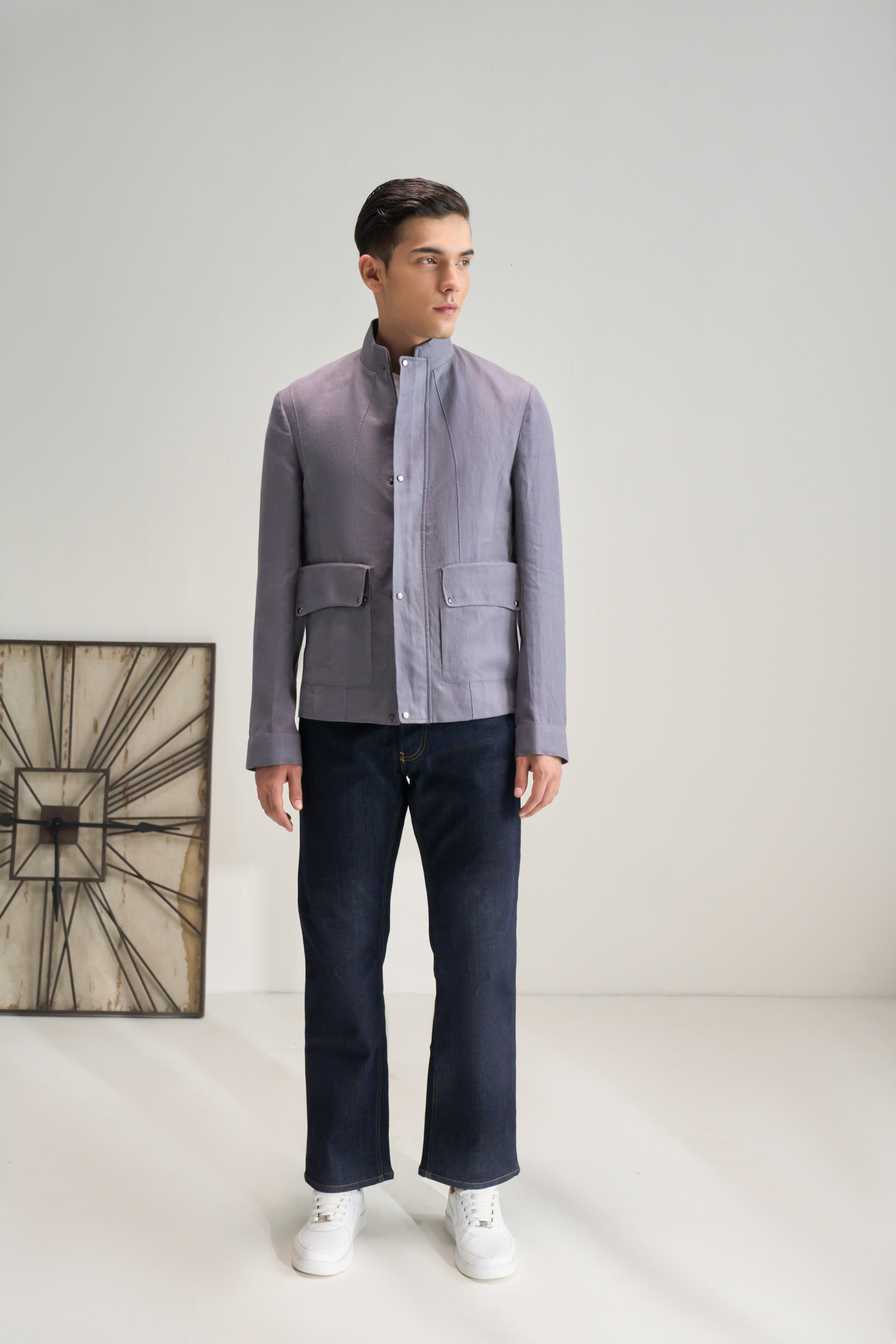 Structured Utility Pocket Jacket