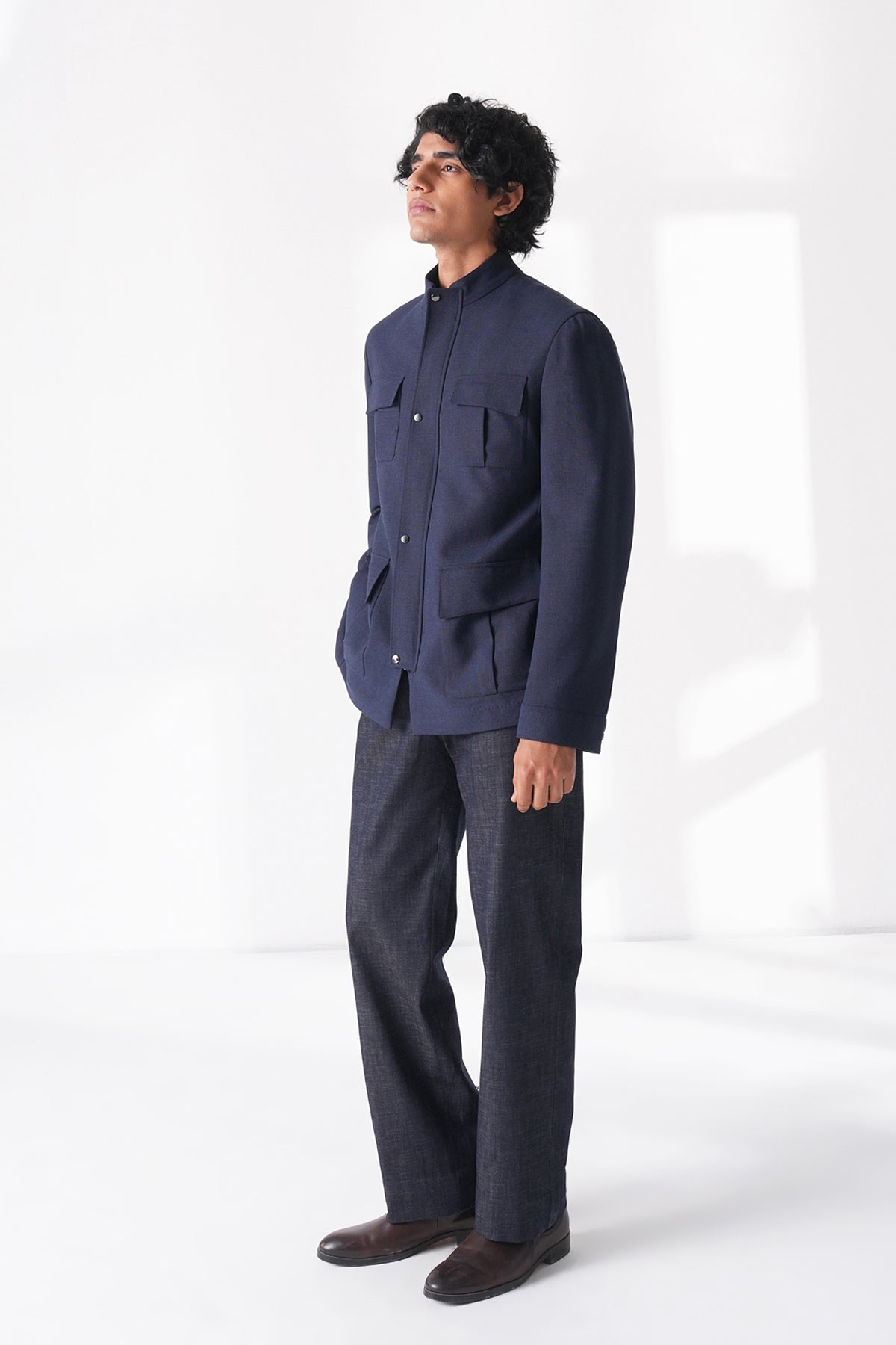 Summer Wool Patch Pocket Jacket