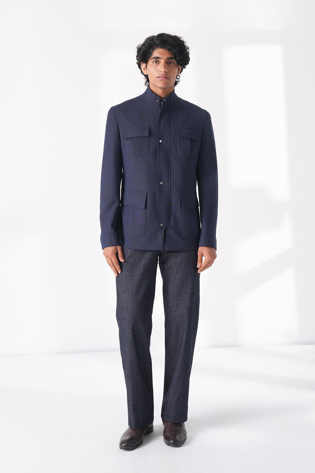 Summer Wool Patch Pocket Jacket