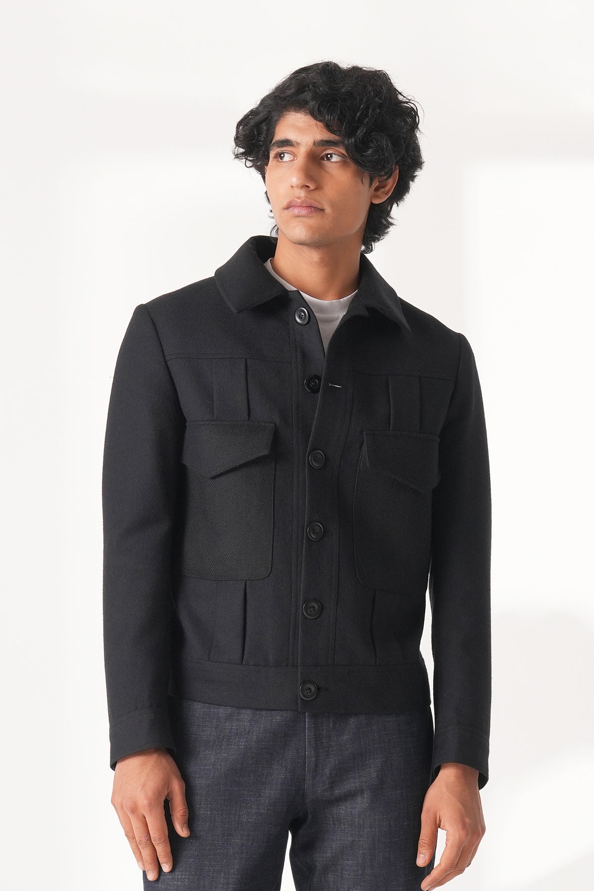 Patch Pocket Wool Jacket