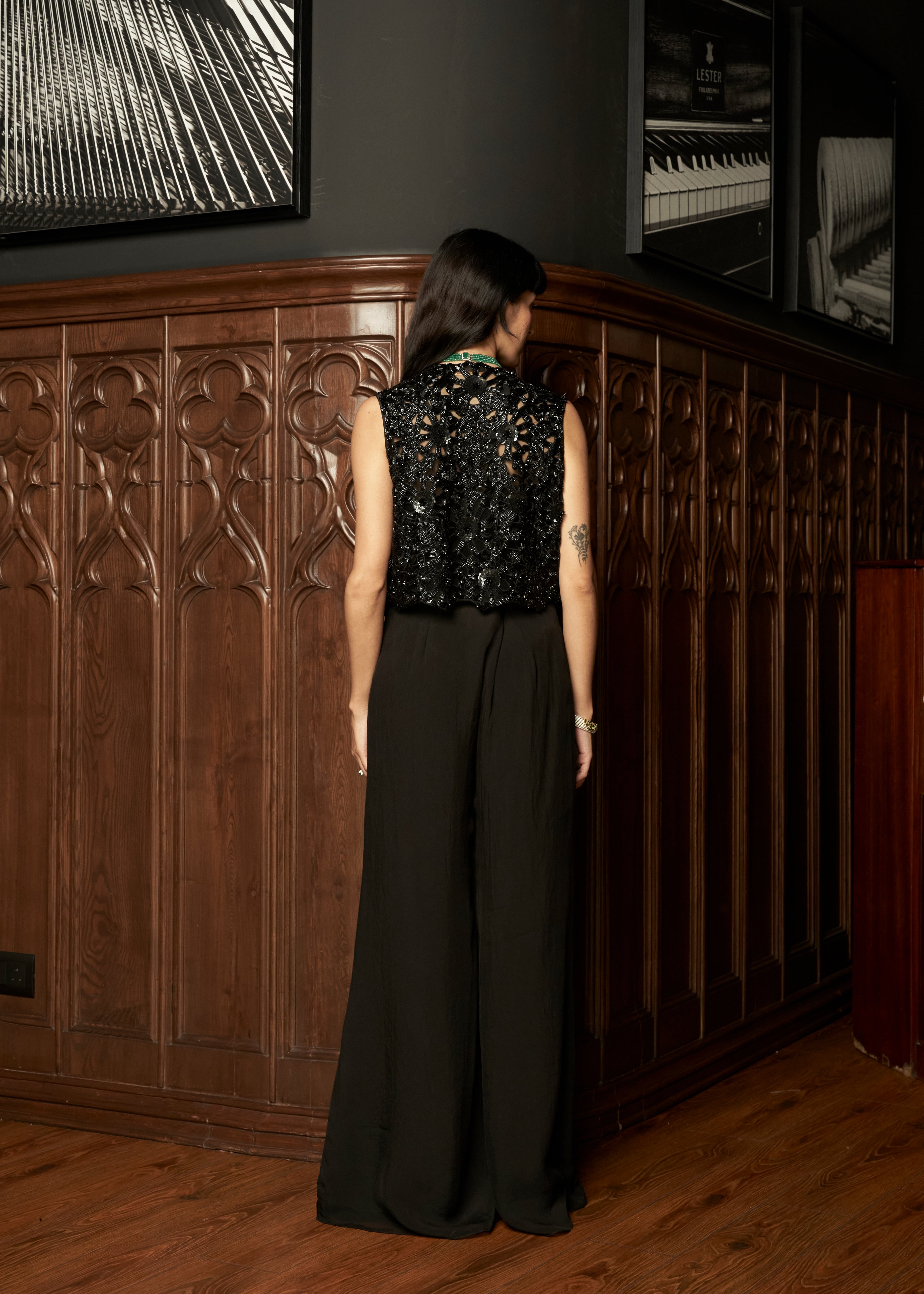 Black Short Jacket- Pant Set