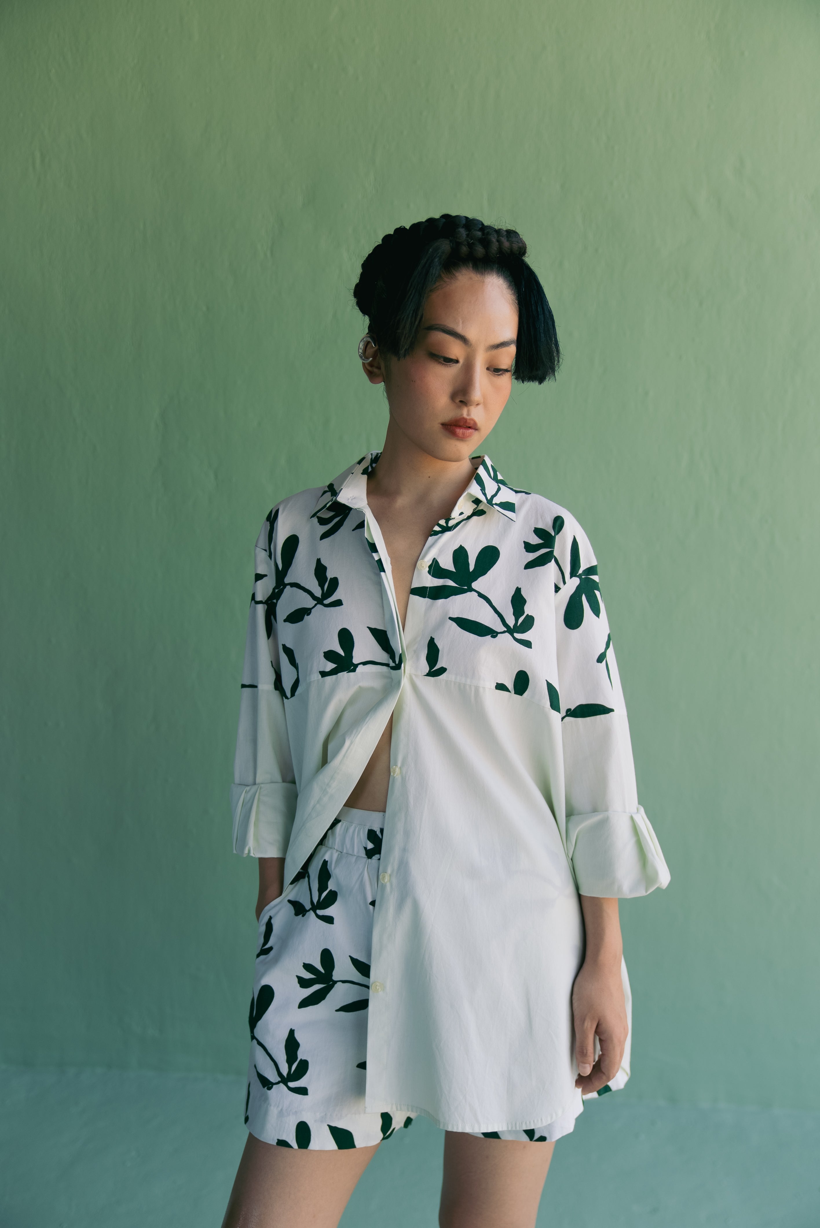 Half N Half Shirt Shorts Set