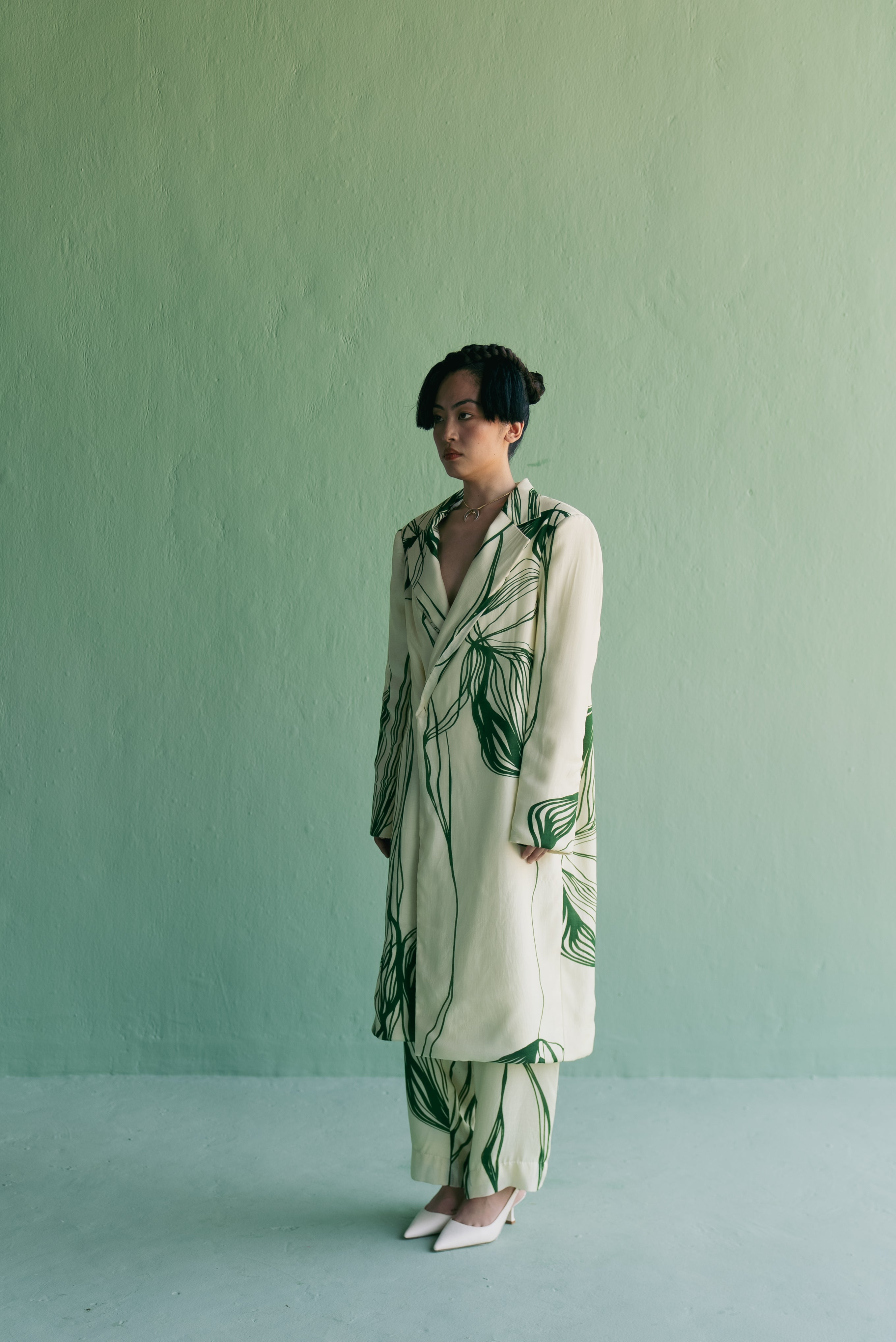 Green Lines Trench Set