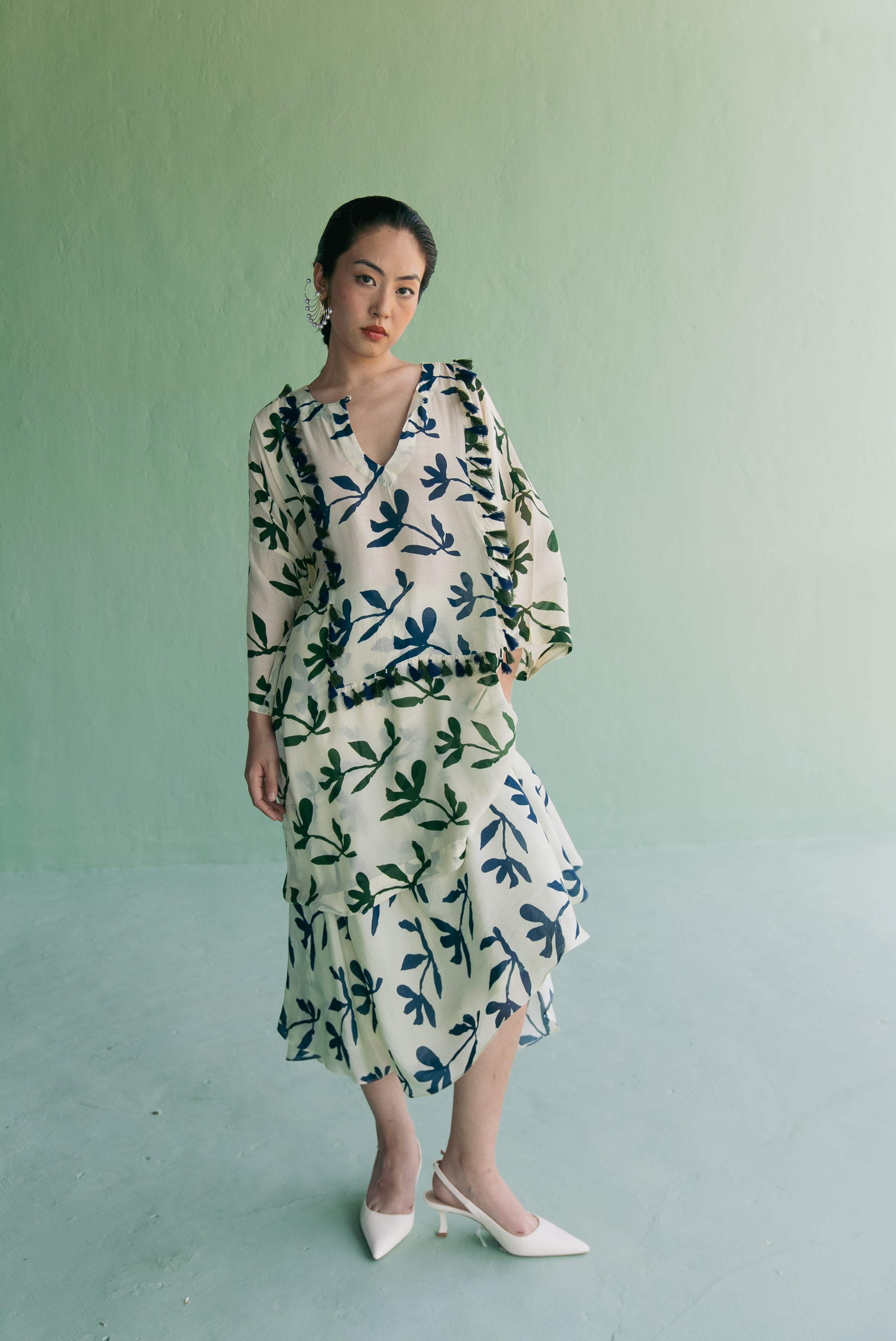 Dense Kaftan With Skirt