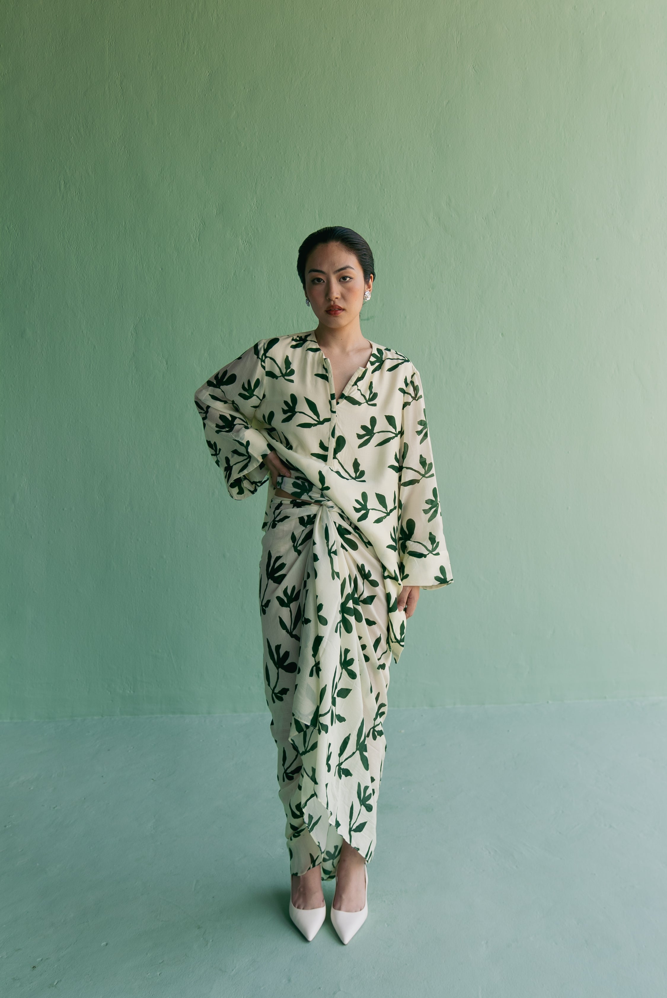 Green Dense Top N Skirt