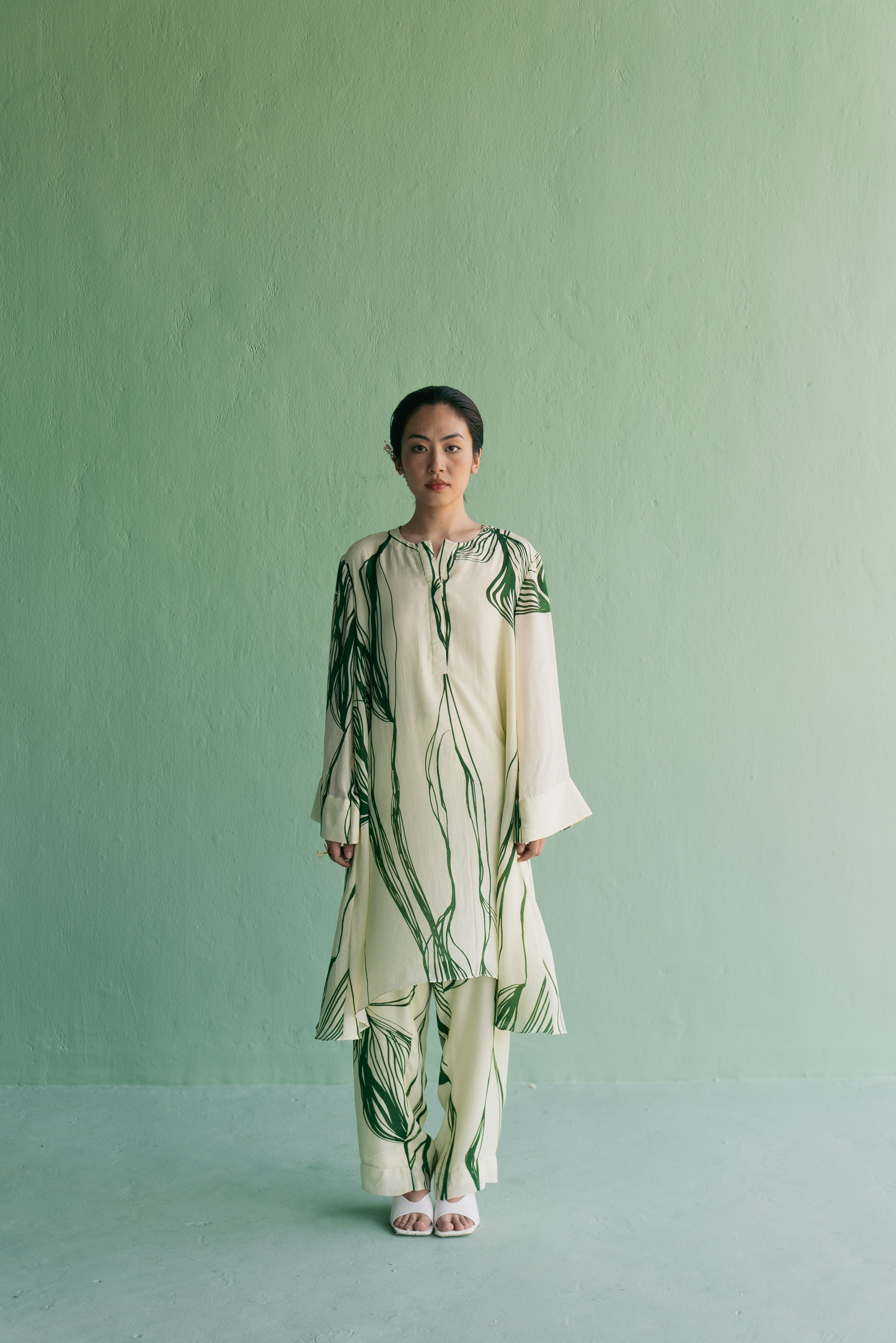 Green Lines A Line Suit