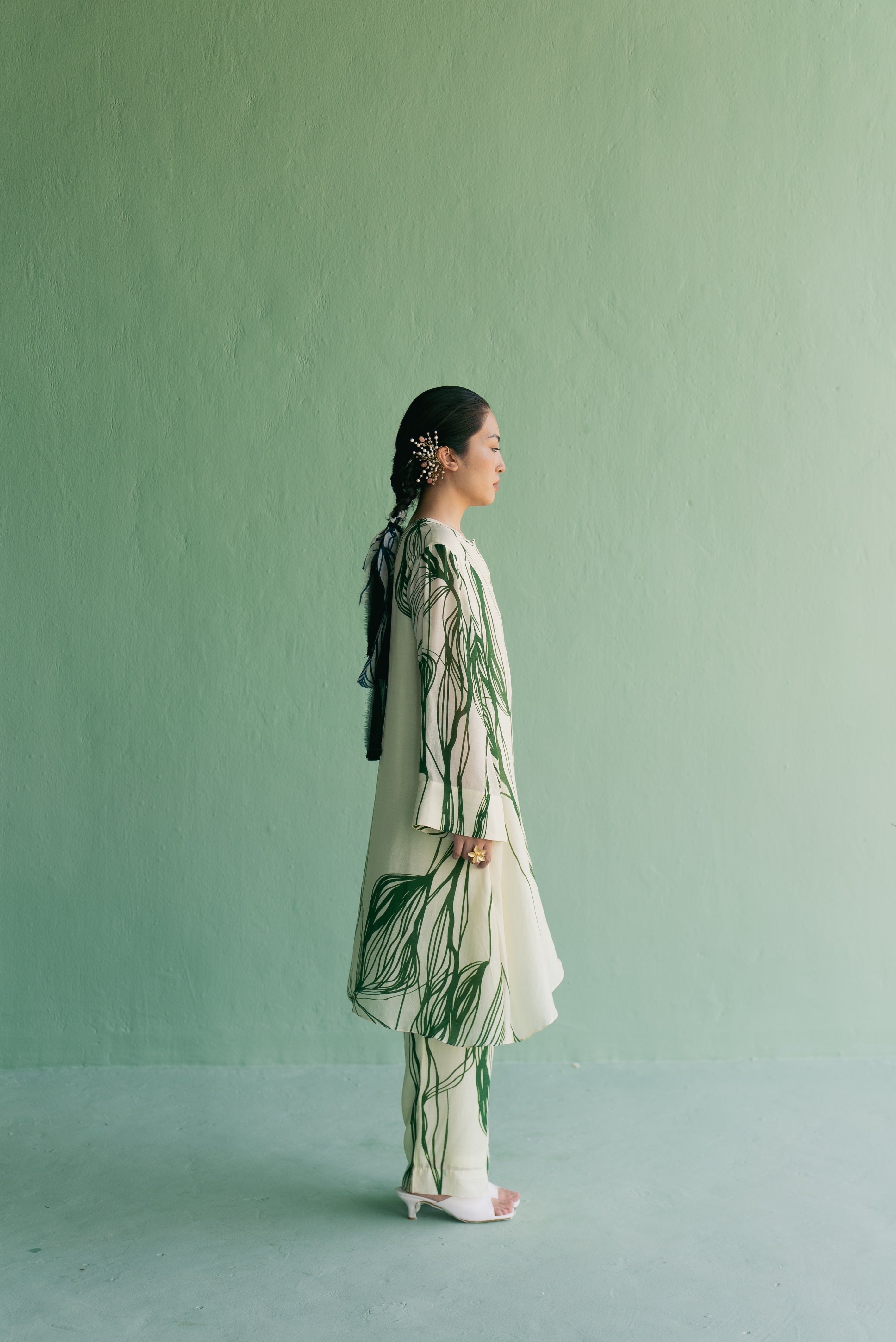Green Lines A Line Suit