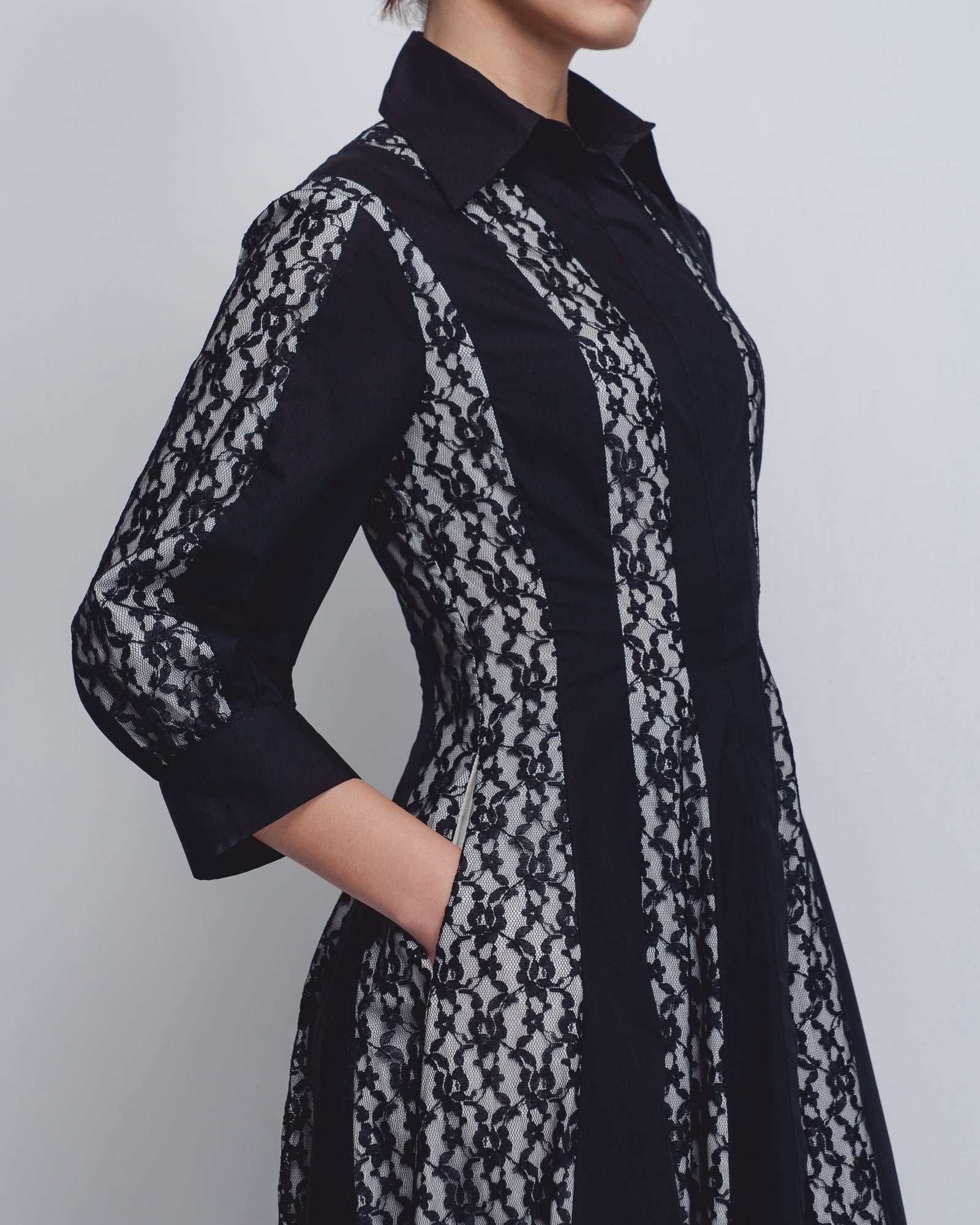 Lace Panelled Dress