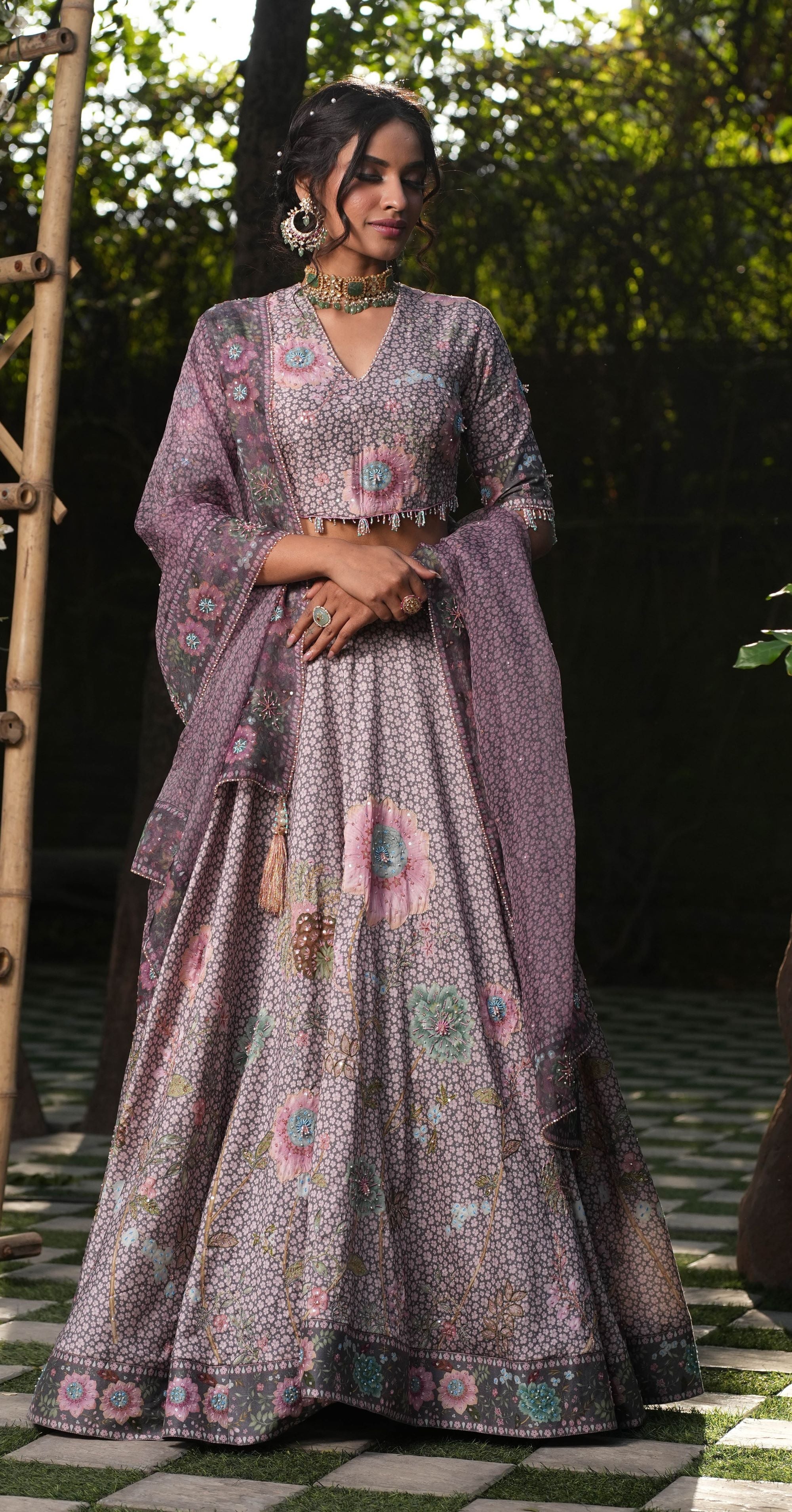 Purple Mughal Lehenga