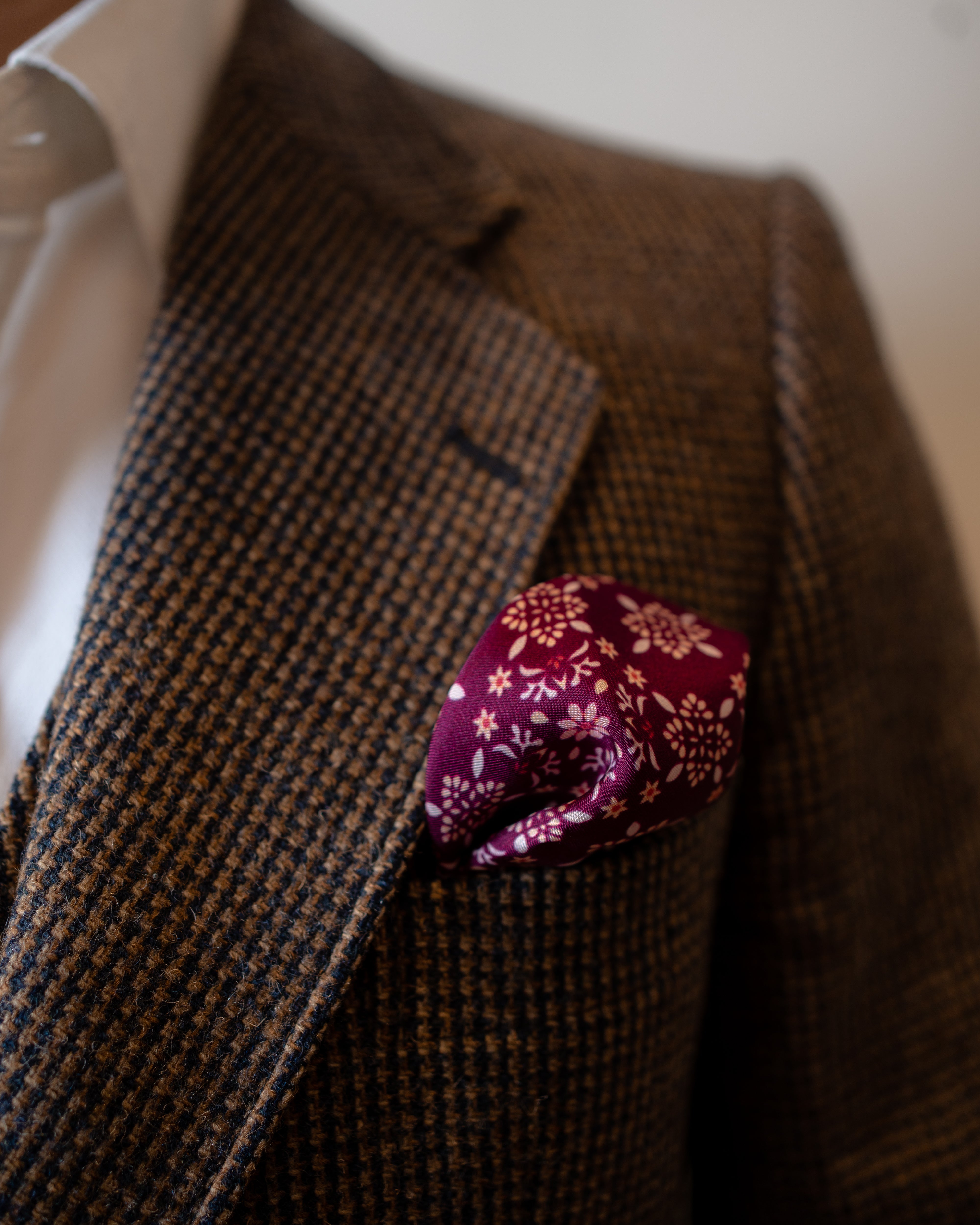 Orchid Motif Pocket Square