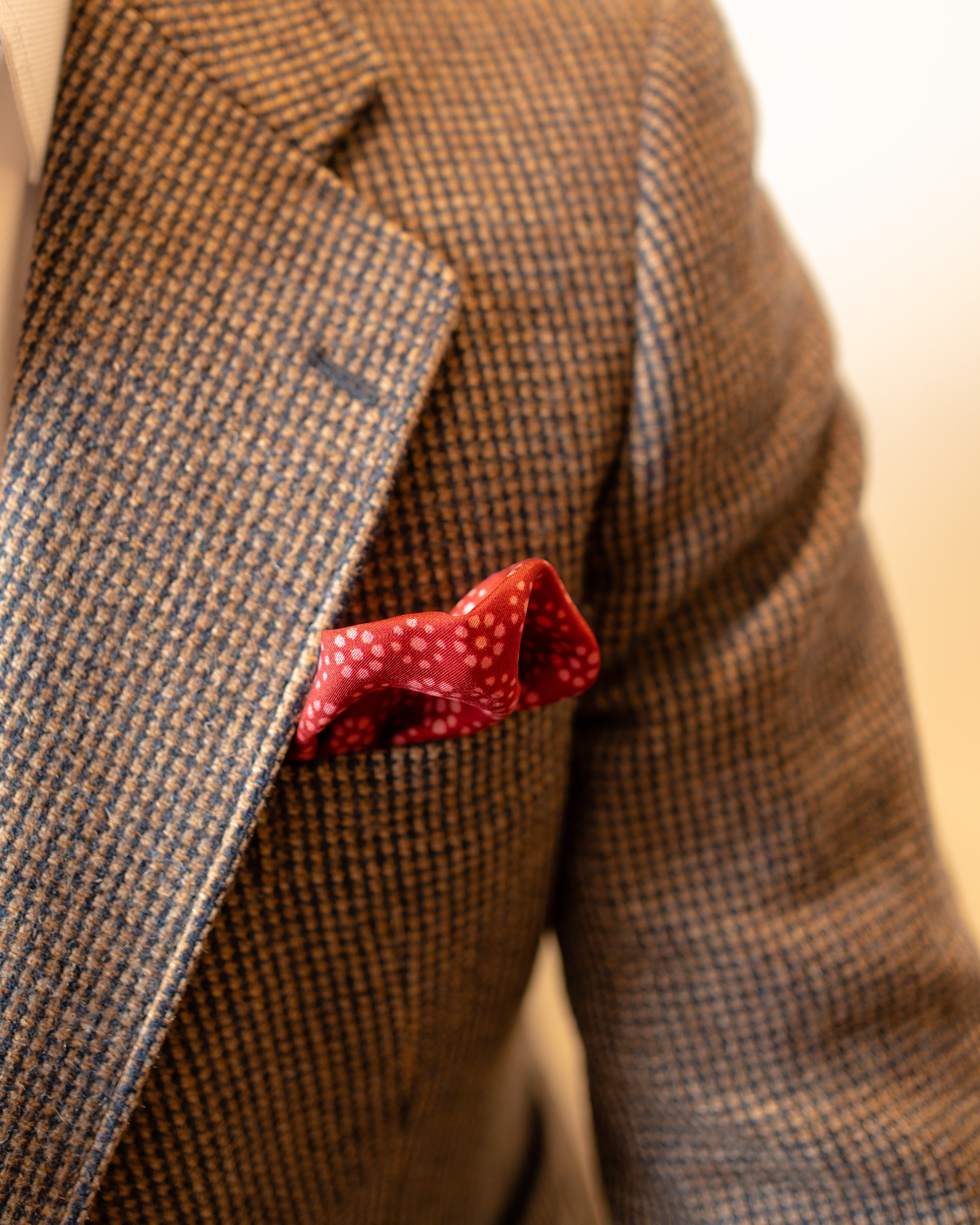 Burgundy Burst Pocket Square