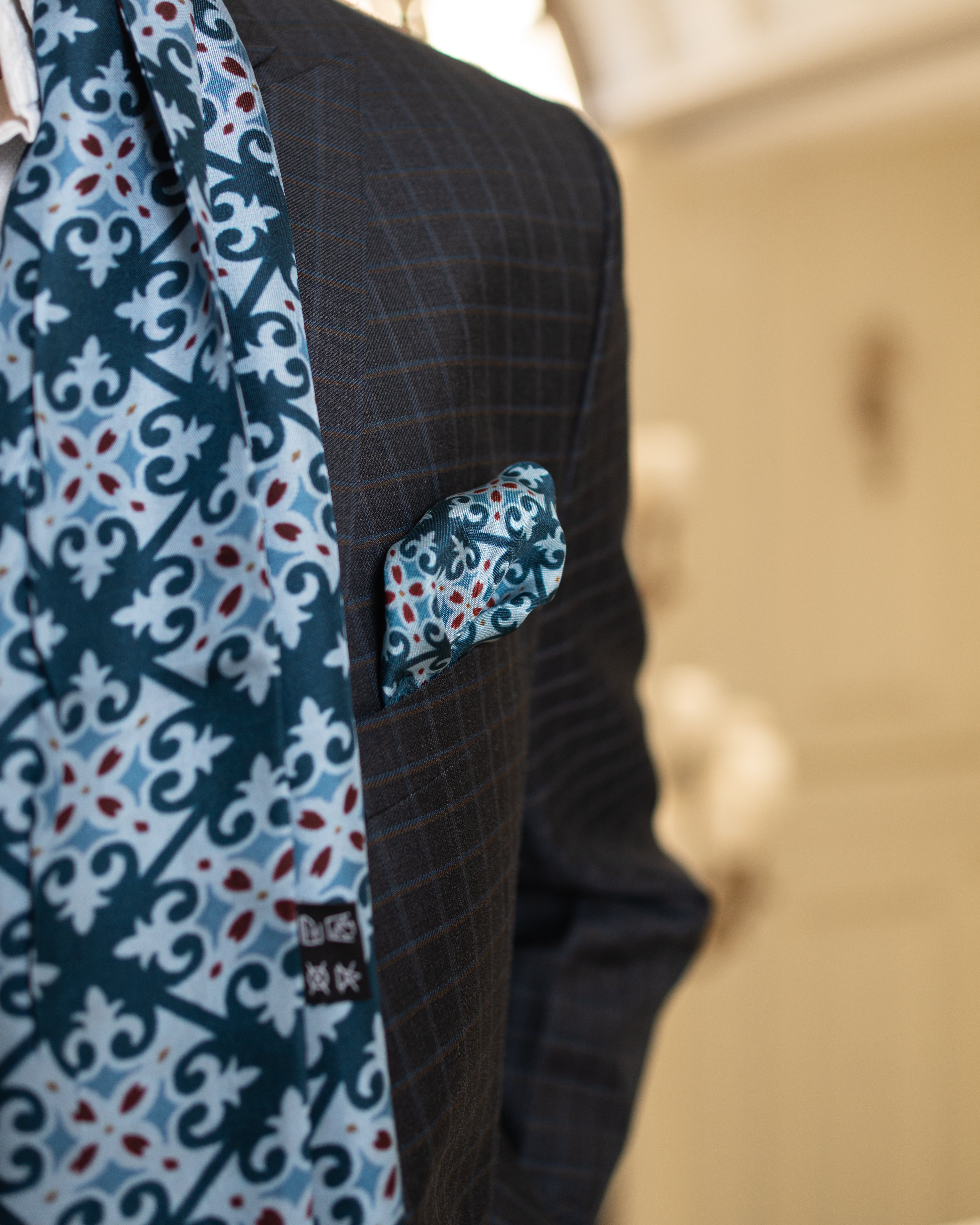 Azure Blue Pocket Square