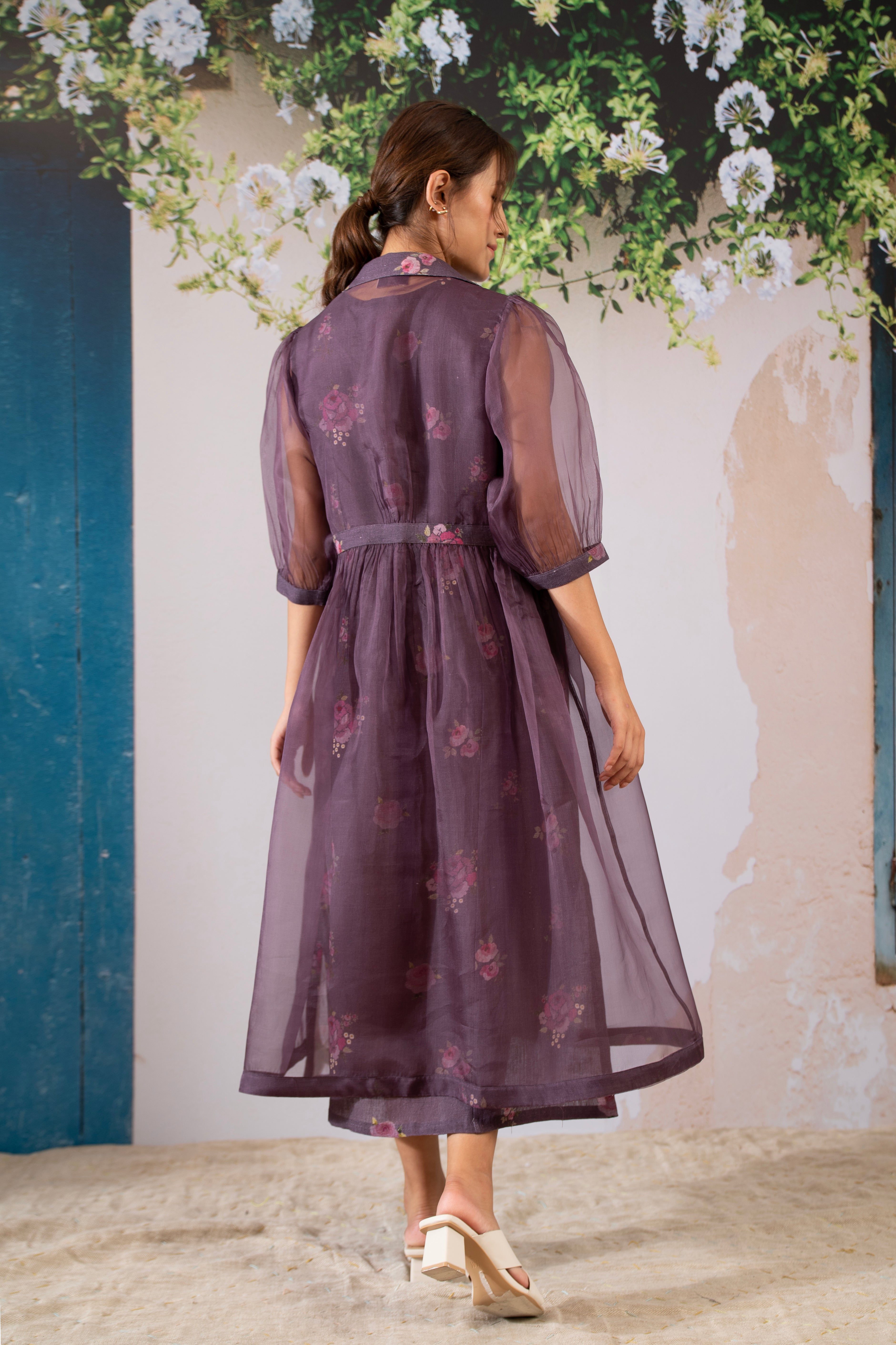 Purple Scarlett Digital Print Dress