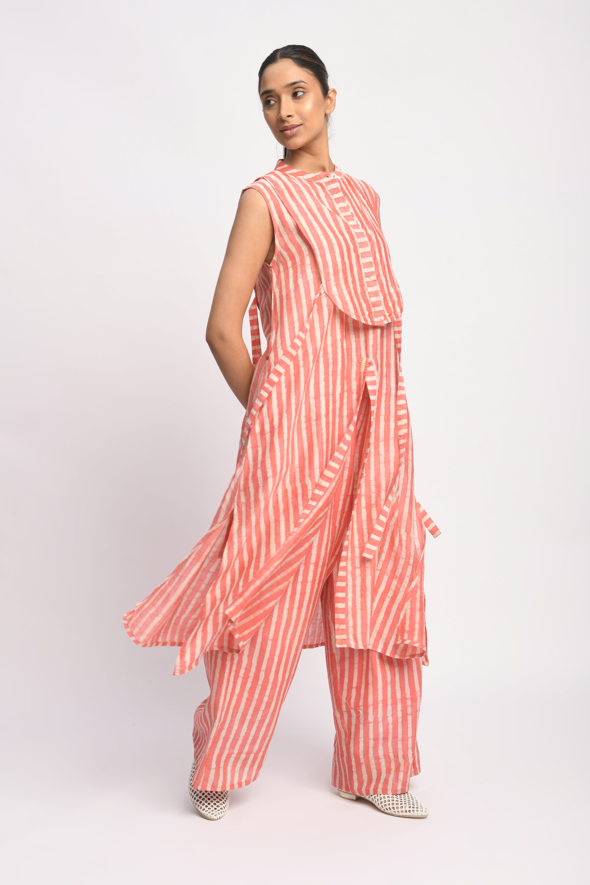 Coral Stripe Set