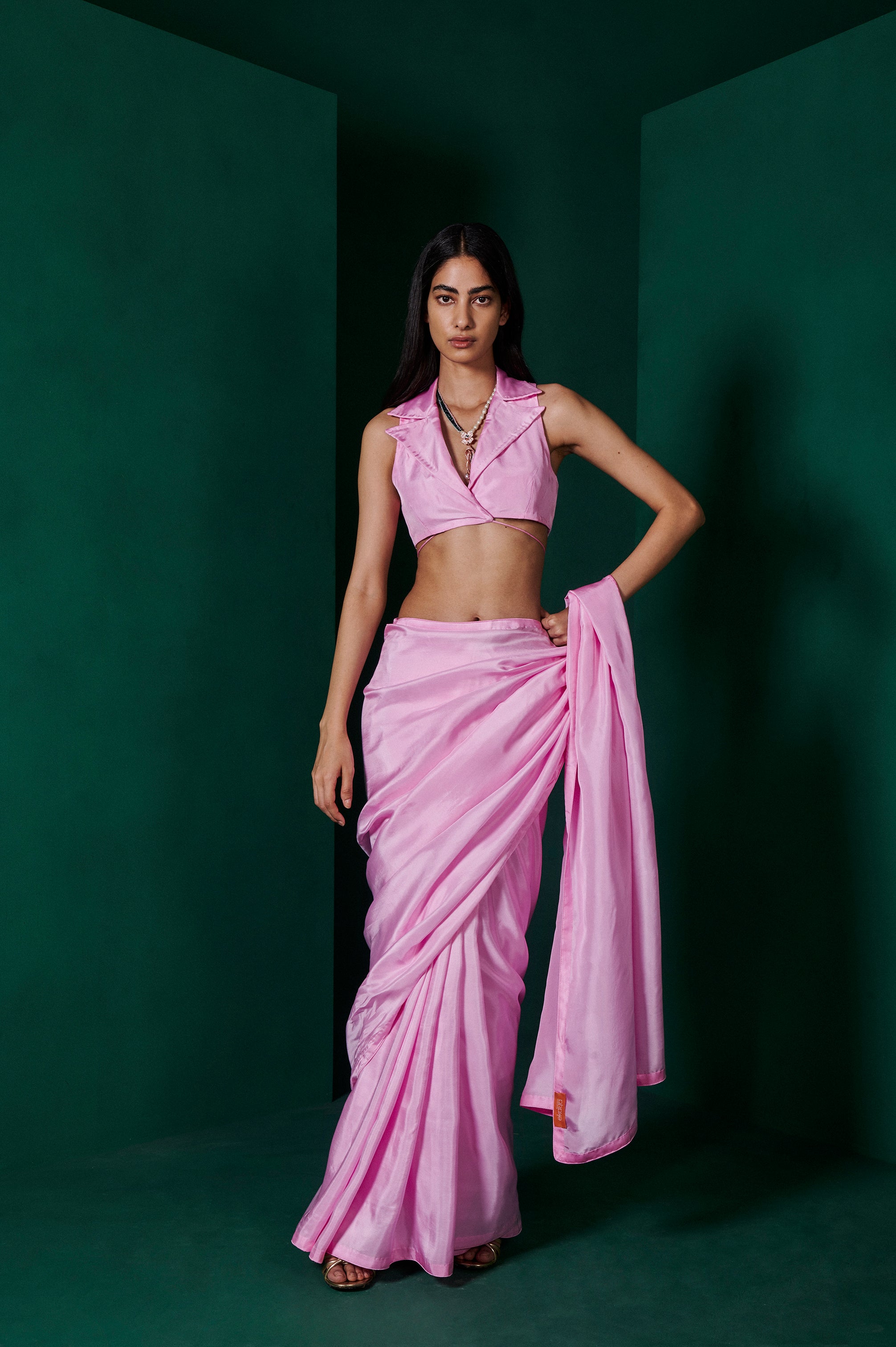 Handwoven Blush Pink Silk Sari