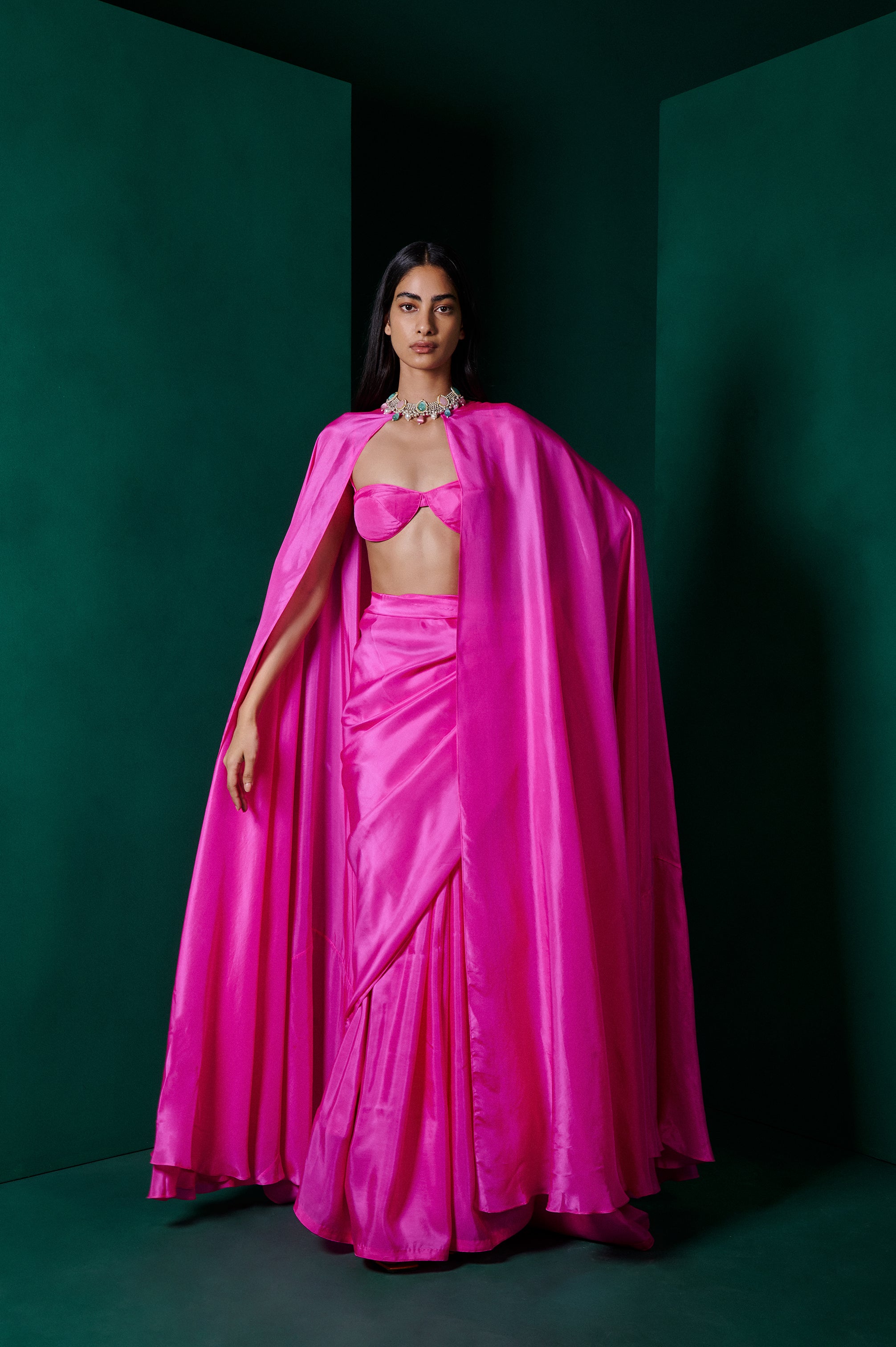 Handwoven Fuschia Pink Silk Sari