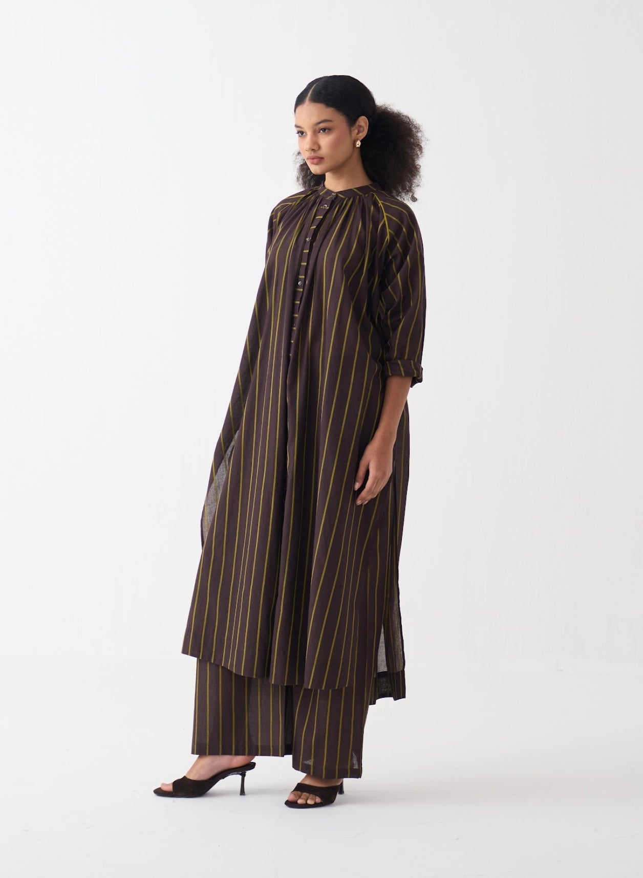 Gather Neck Shirt Co-ord (set Of 2)