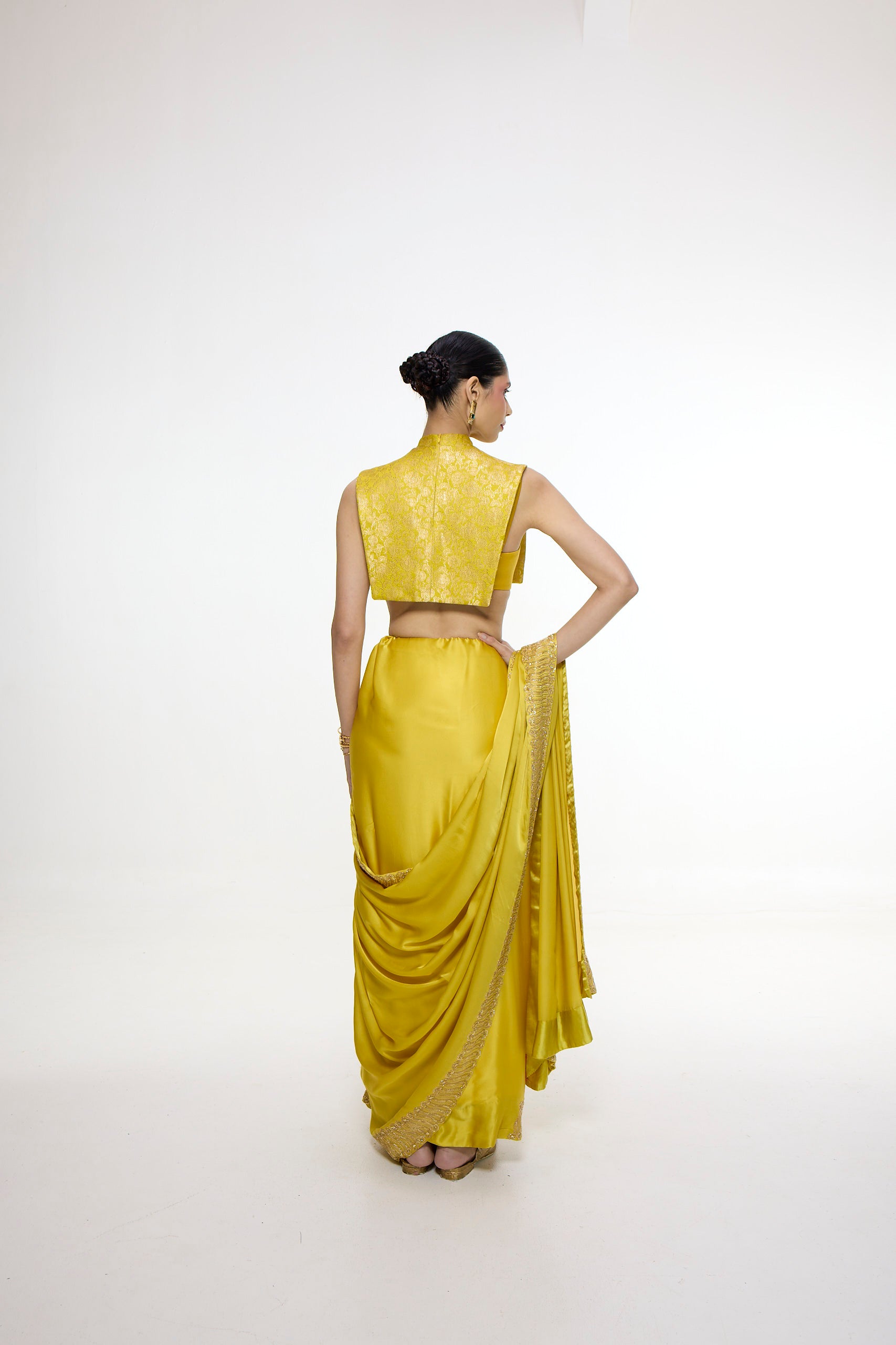 Handwoven Canary Yellow Silk Shawl