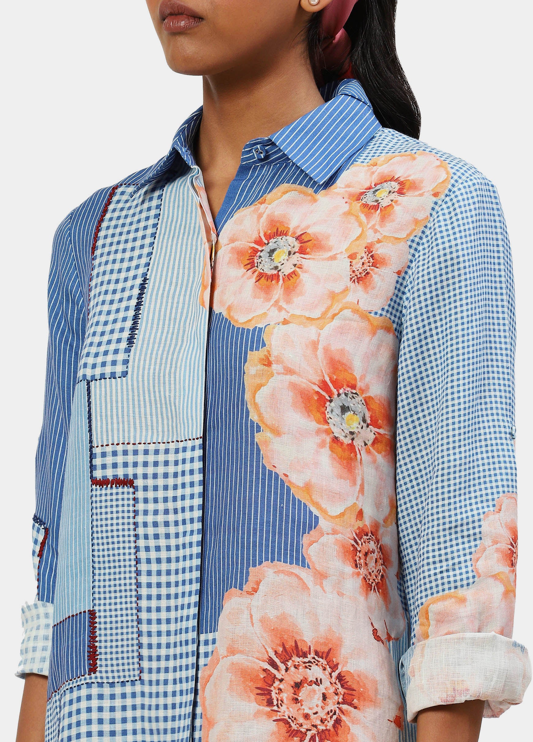 The Blue Linen Off Duty Tunic