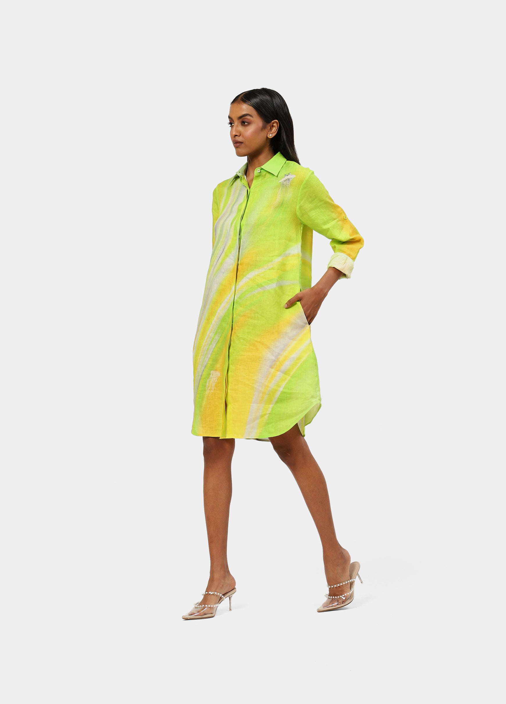 The Green Linen Lemon Tunic