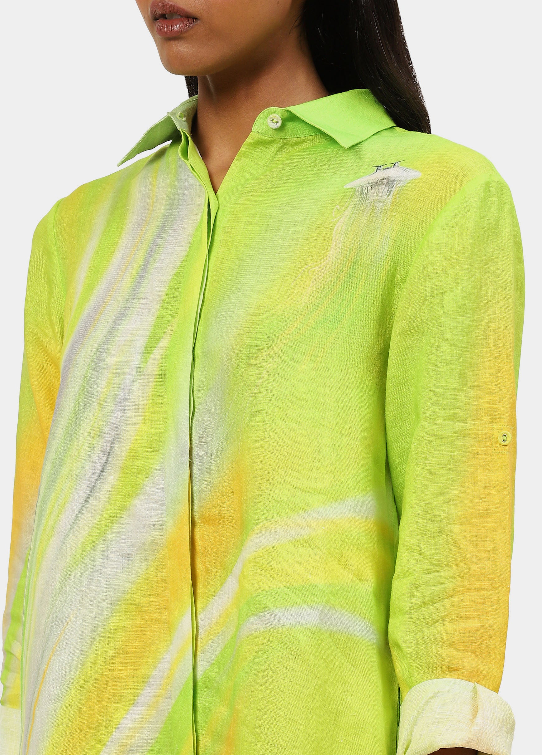 The Green Linen Lemon Tunic