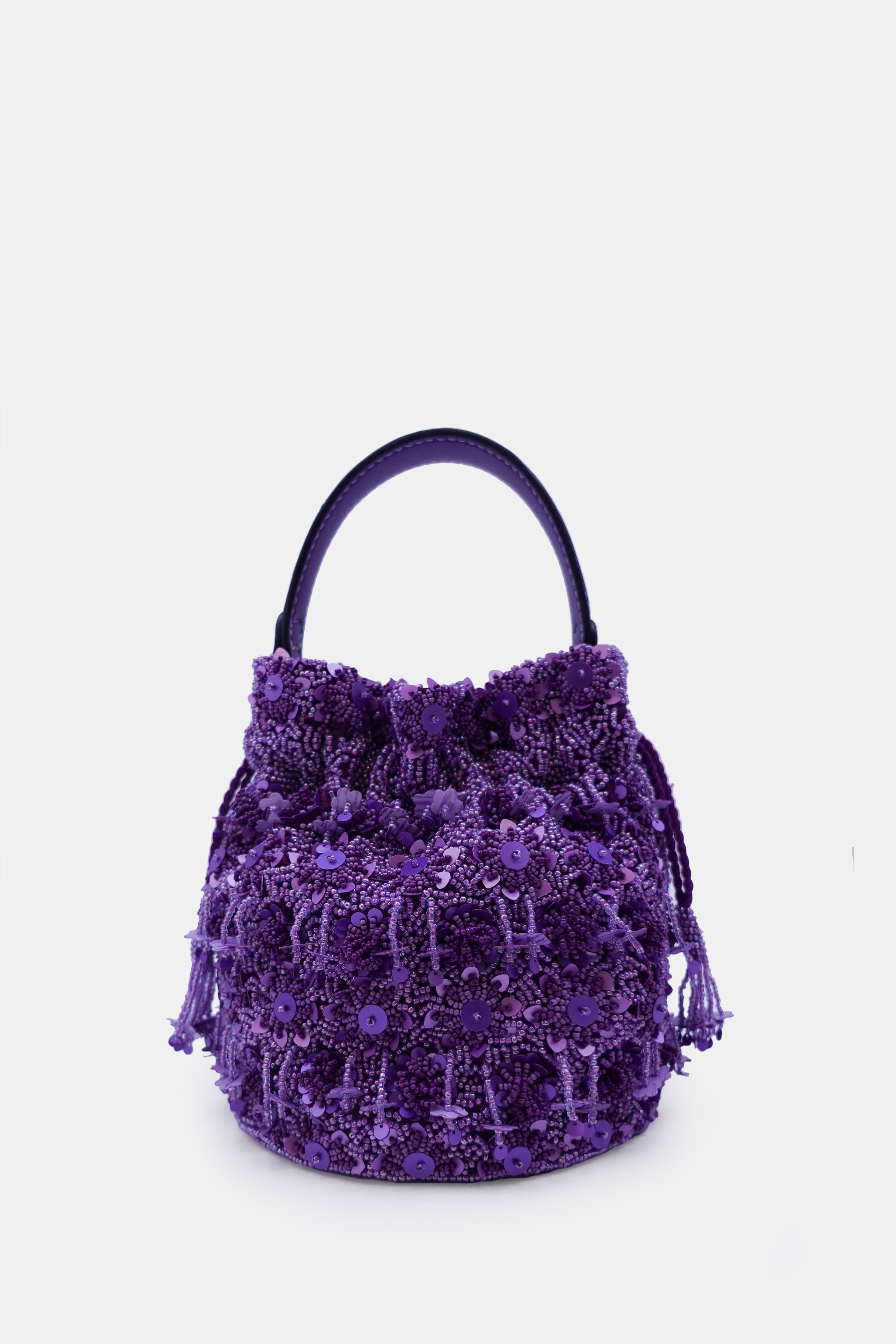 Hand Embroidered Purple Potli Bag