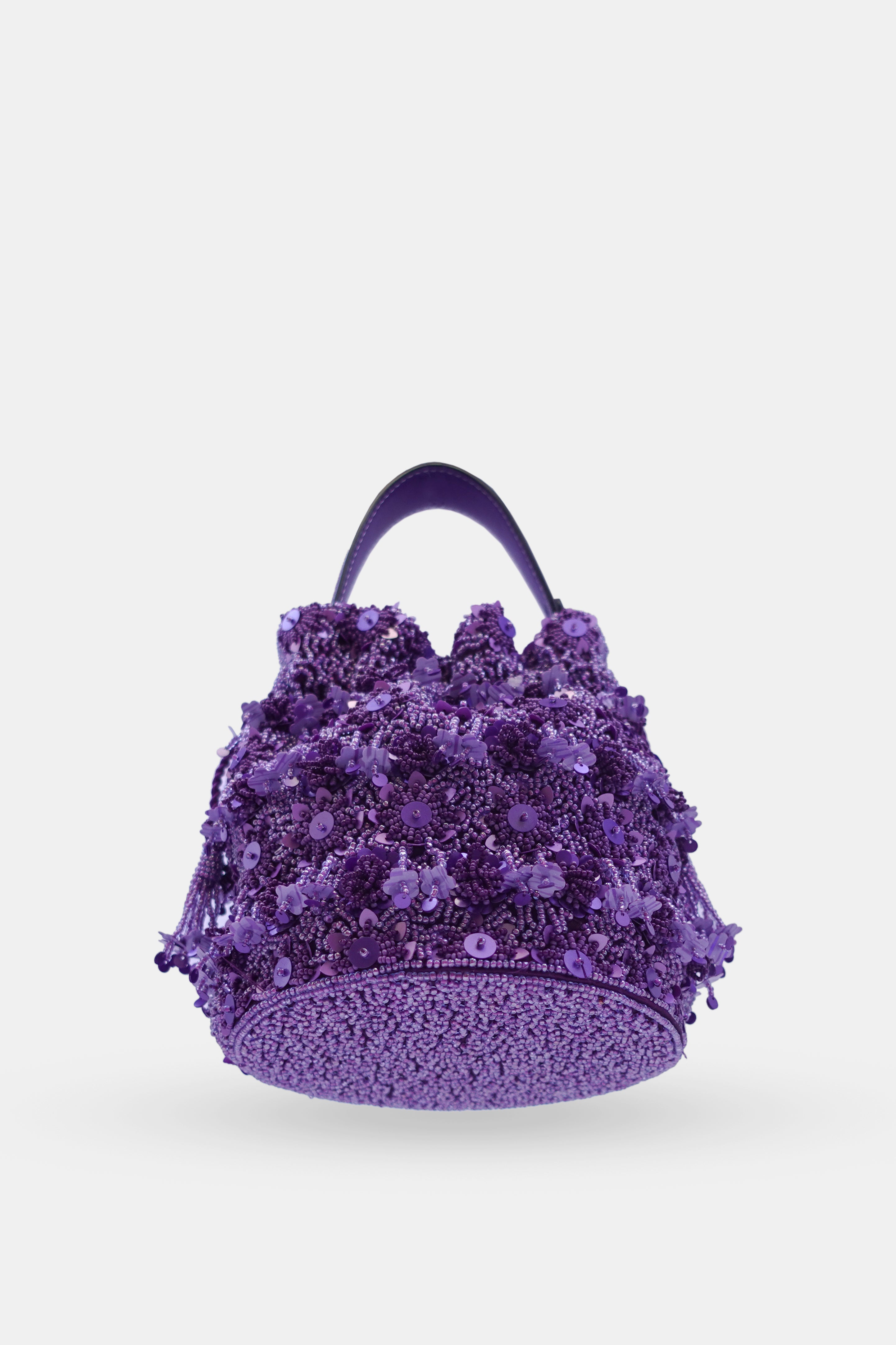 Hand Embroidered Purple Potli Bag