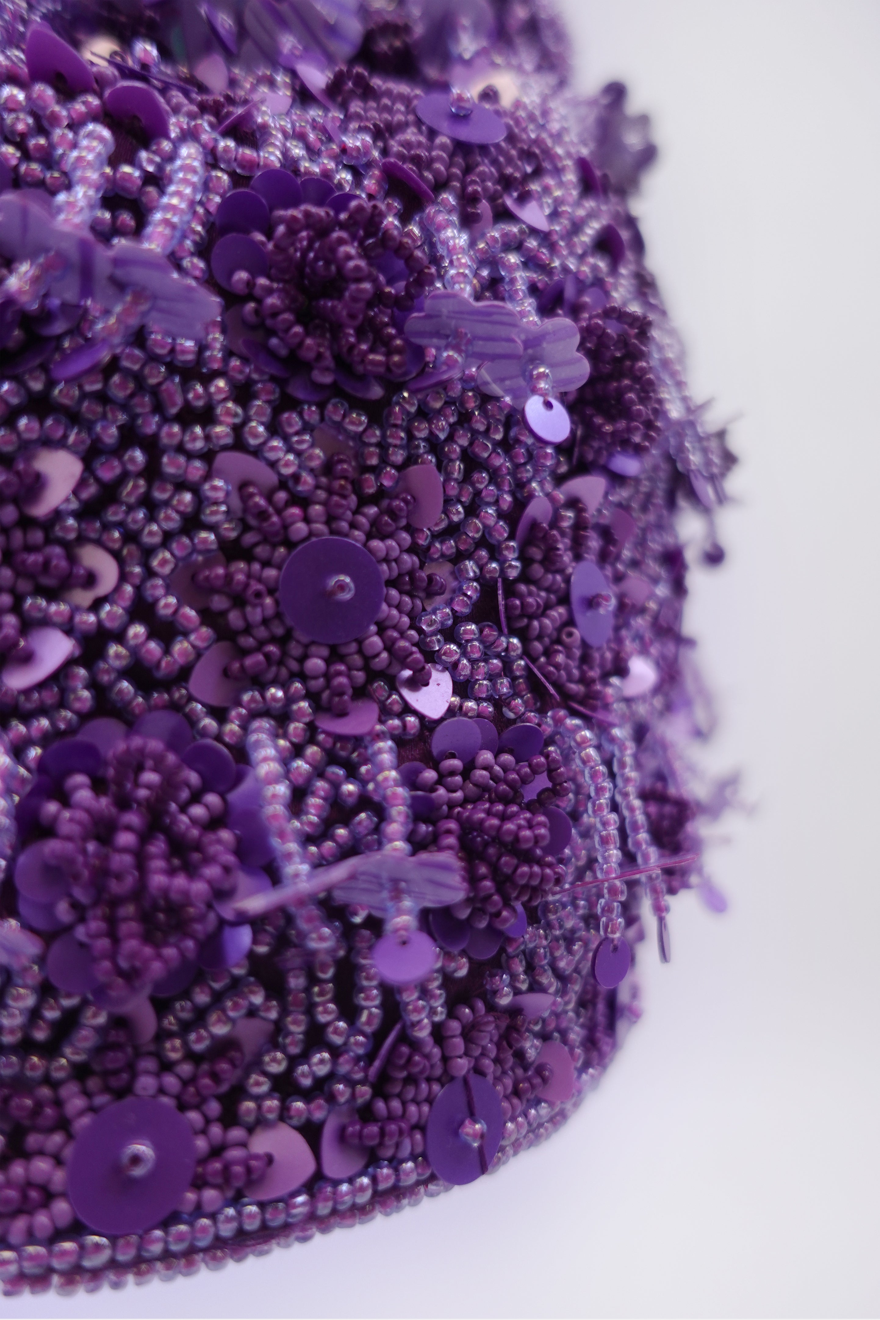 Hand Embroidered Purple Potli Bag