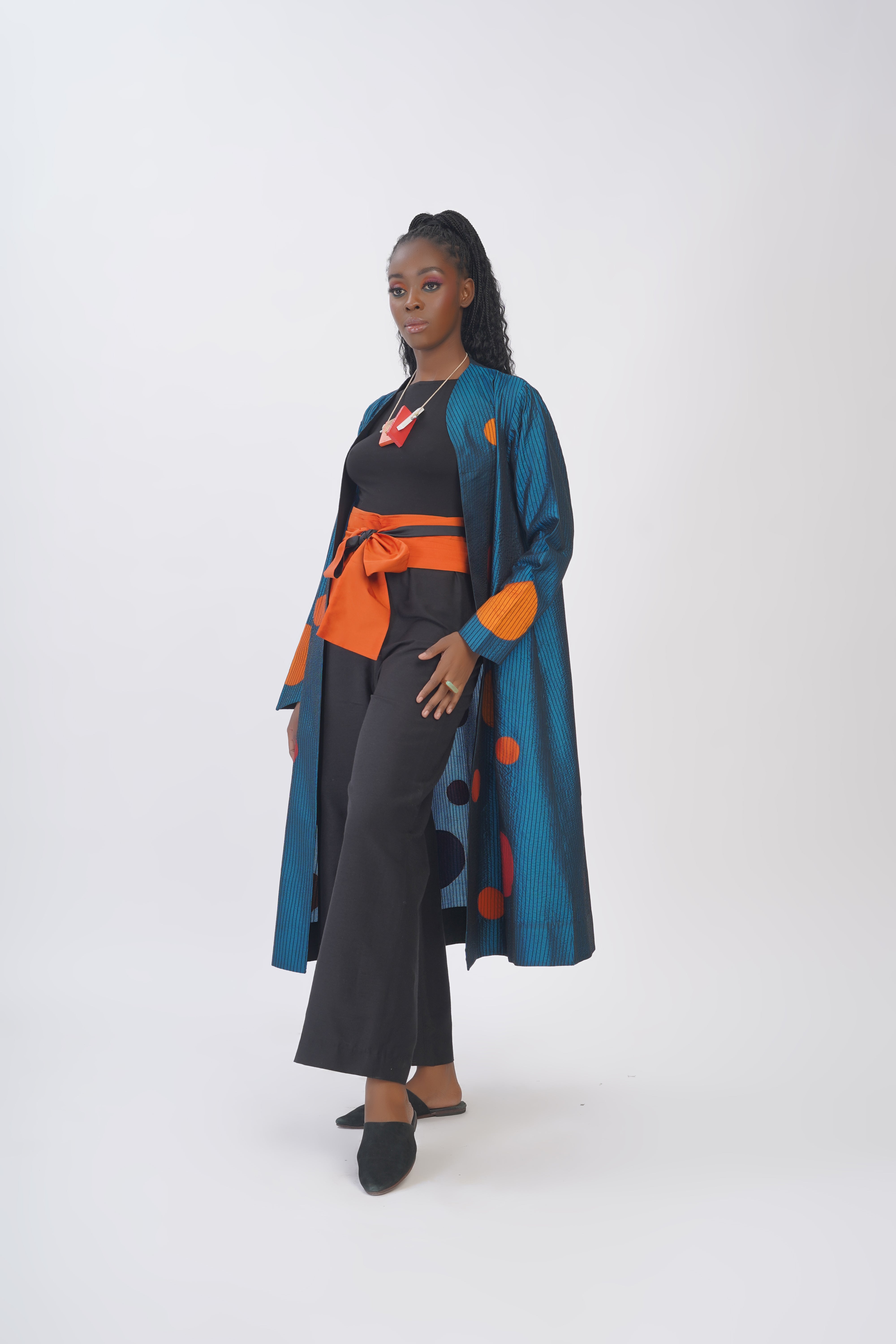 Pure Silk Embroidered Polka Jacket