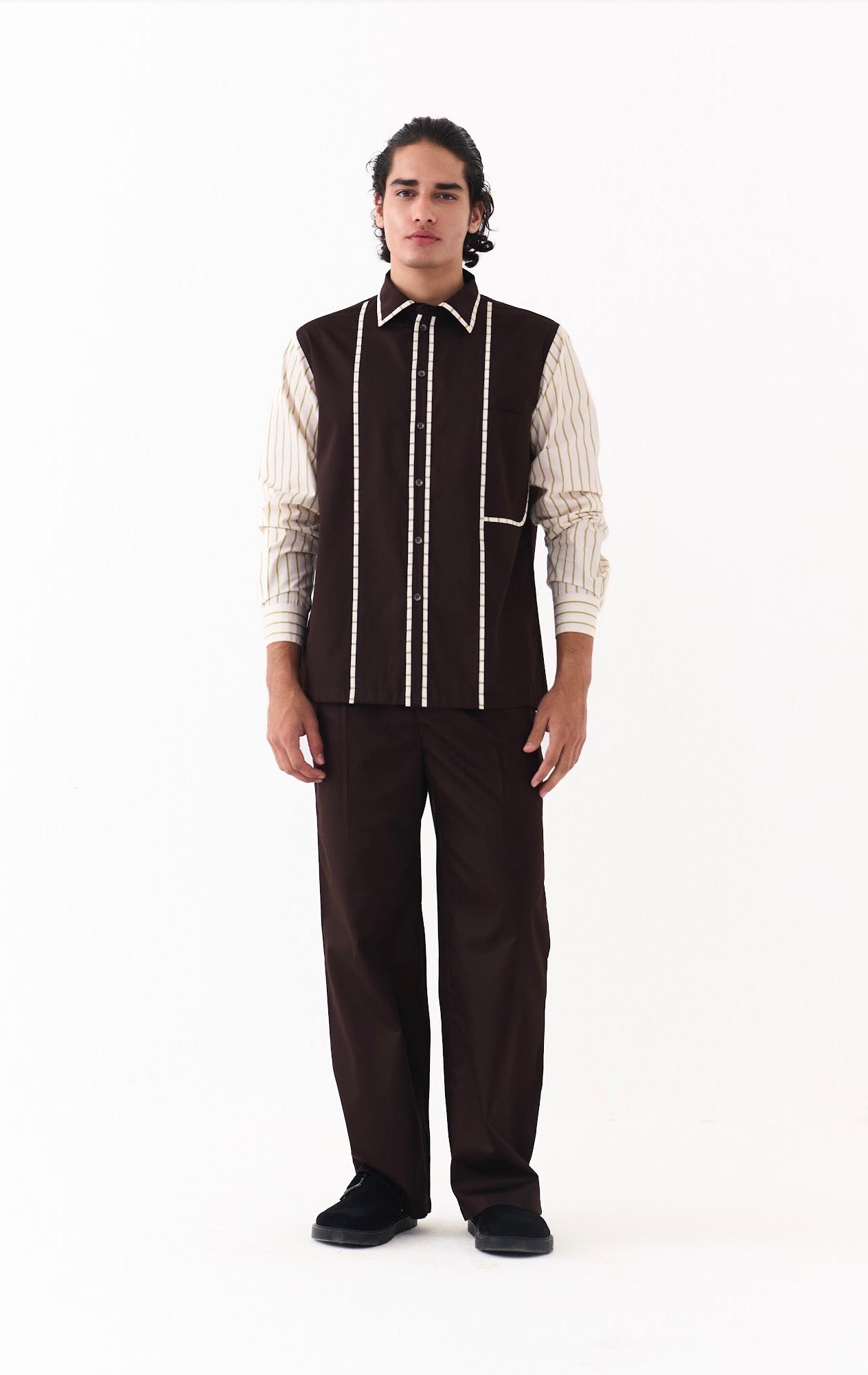 Piping Detail Shirt Co-ord