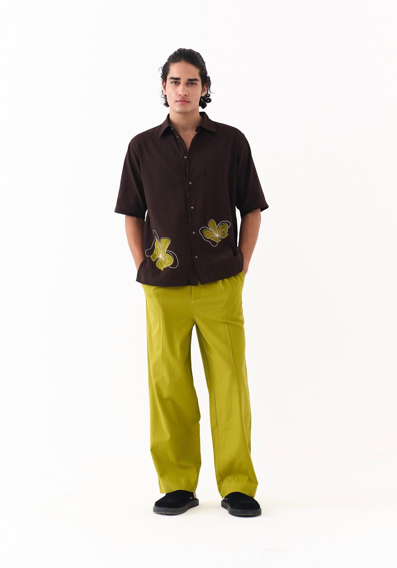 Floral Reverse Applique Shirt Co-ord