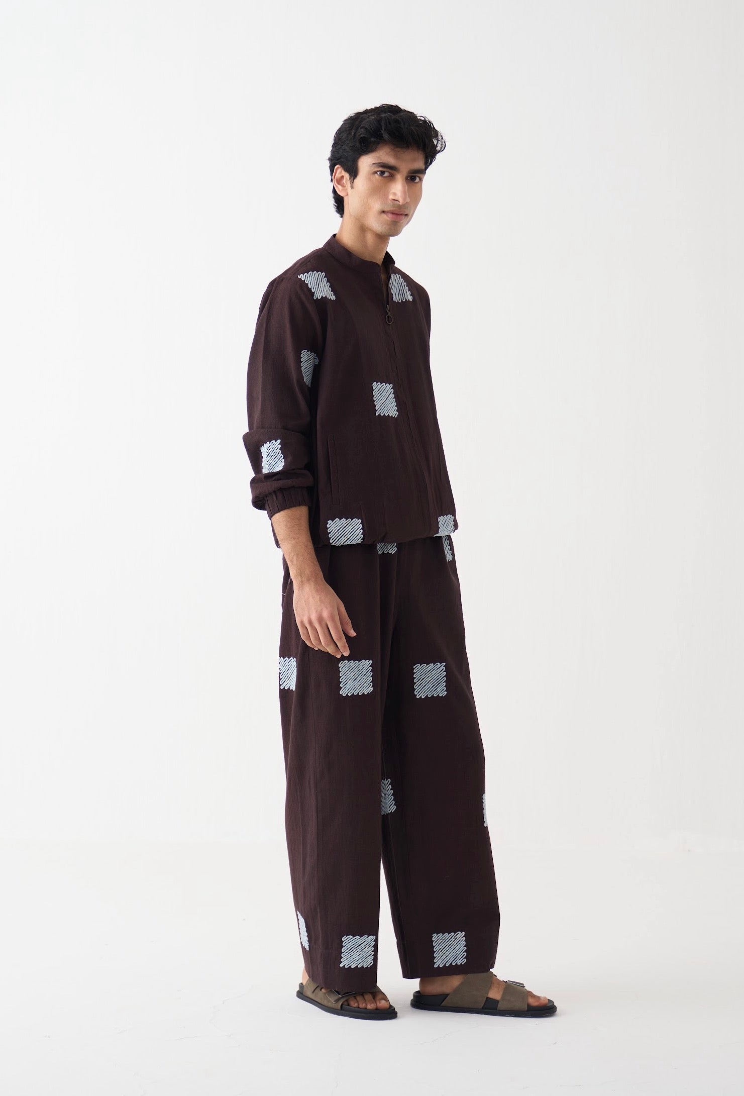 Emb. Bomber Jacket Co-ord